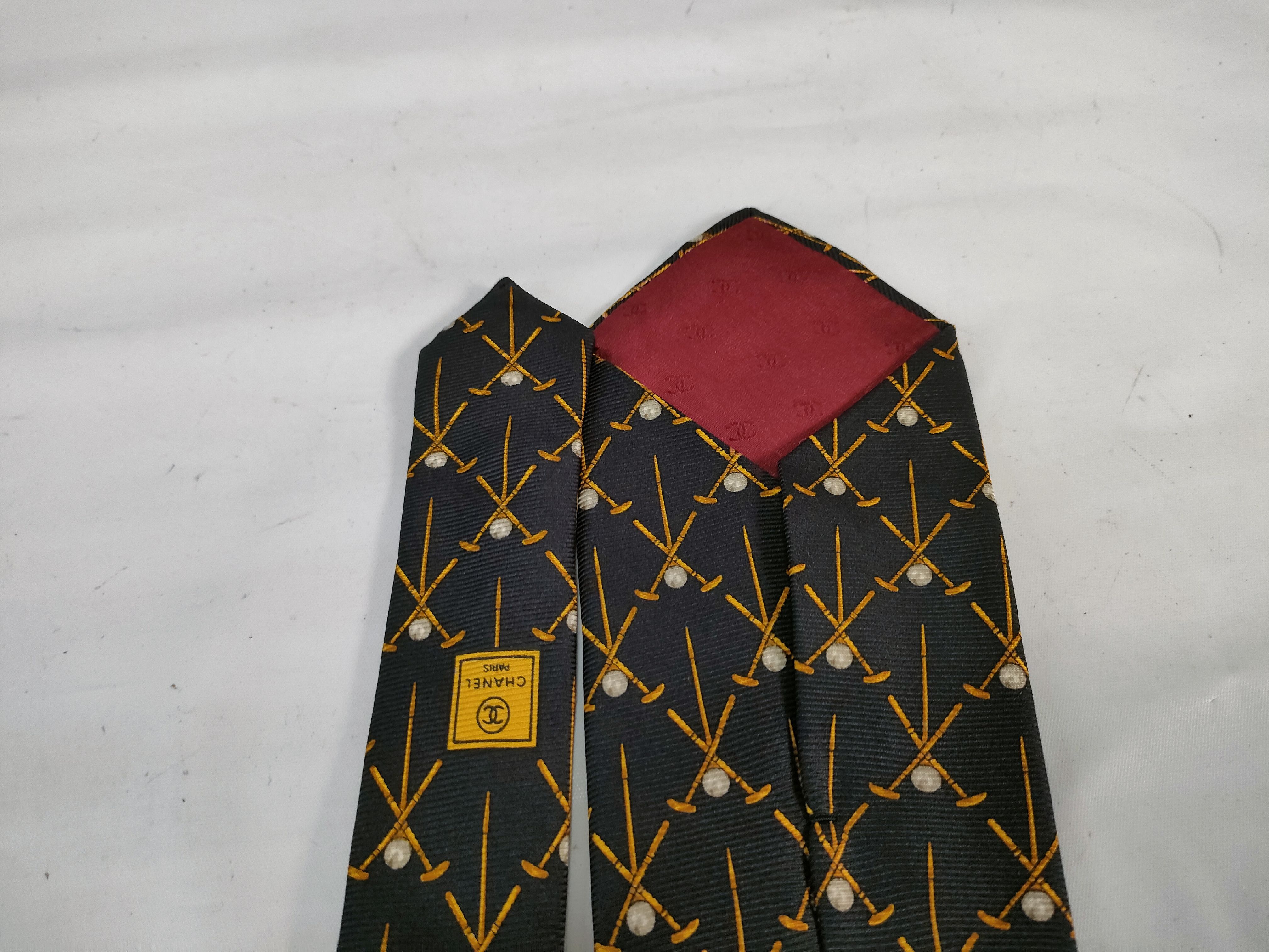 Two Designer Silk Neckties, Chanel and Chloe Homme