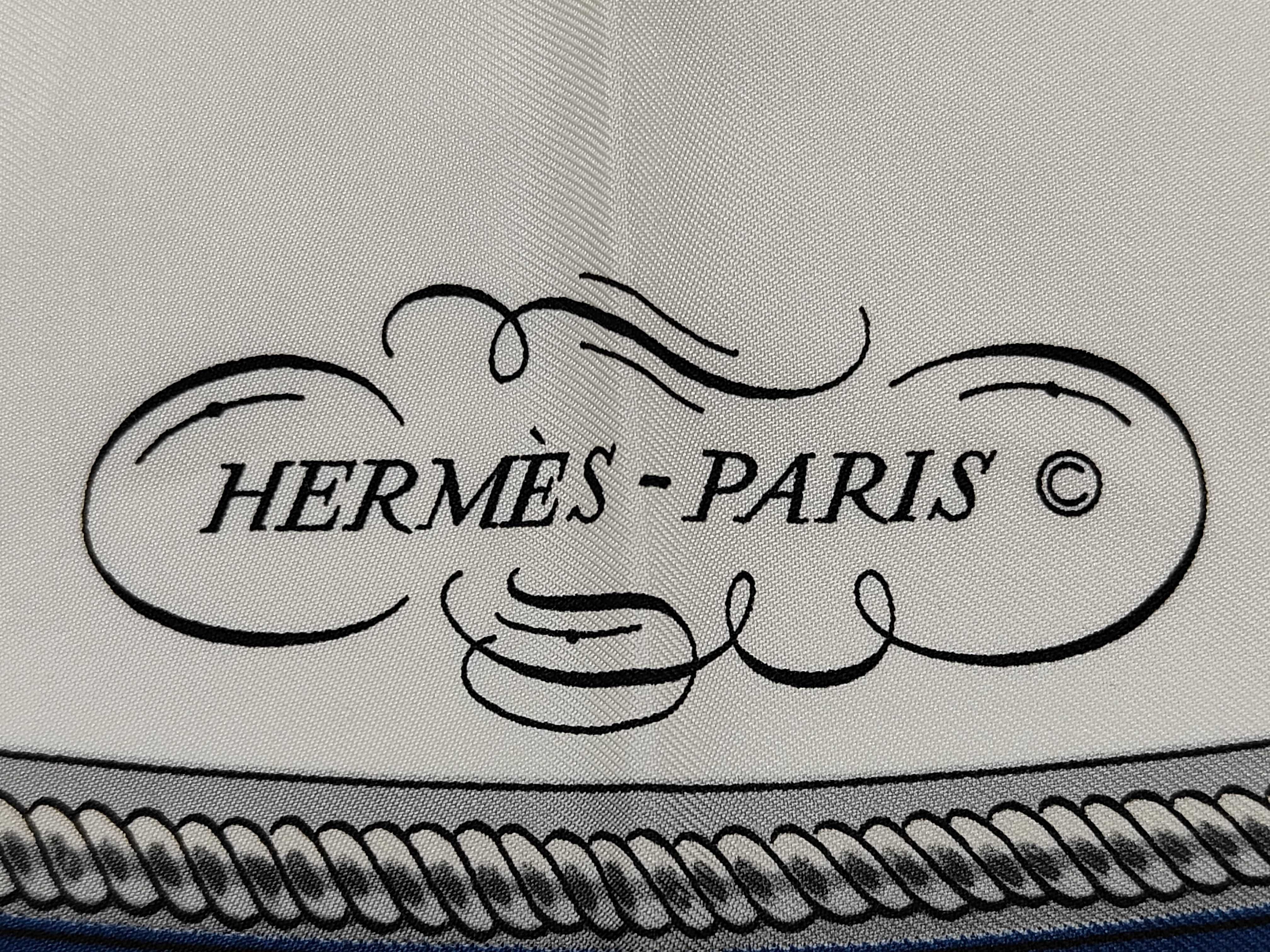 Hermes Reprise Silk Scarf by Philippe Ledoux