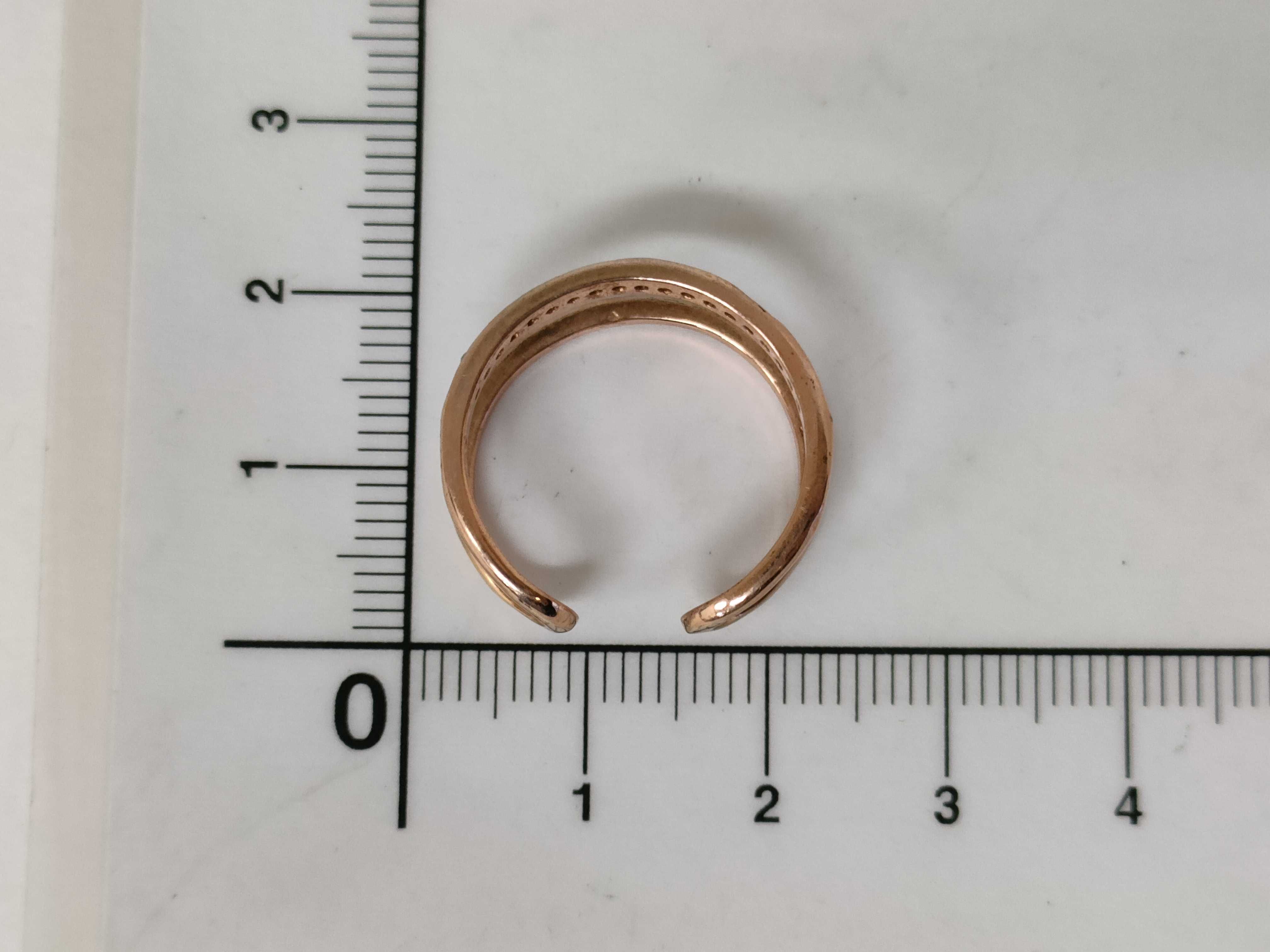 Rose Gold Plated Sterling Silver Open Double Band Ring