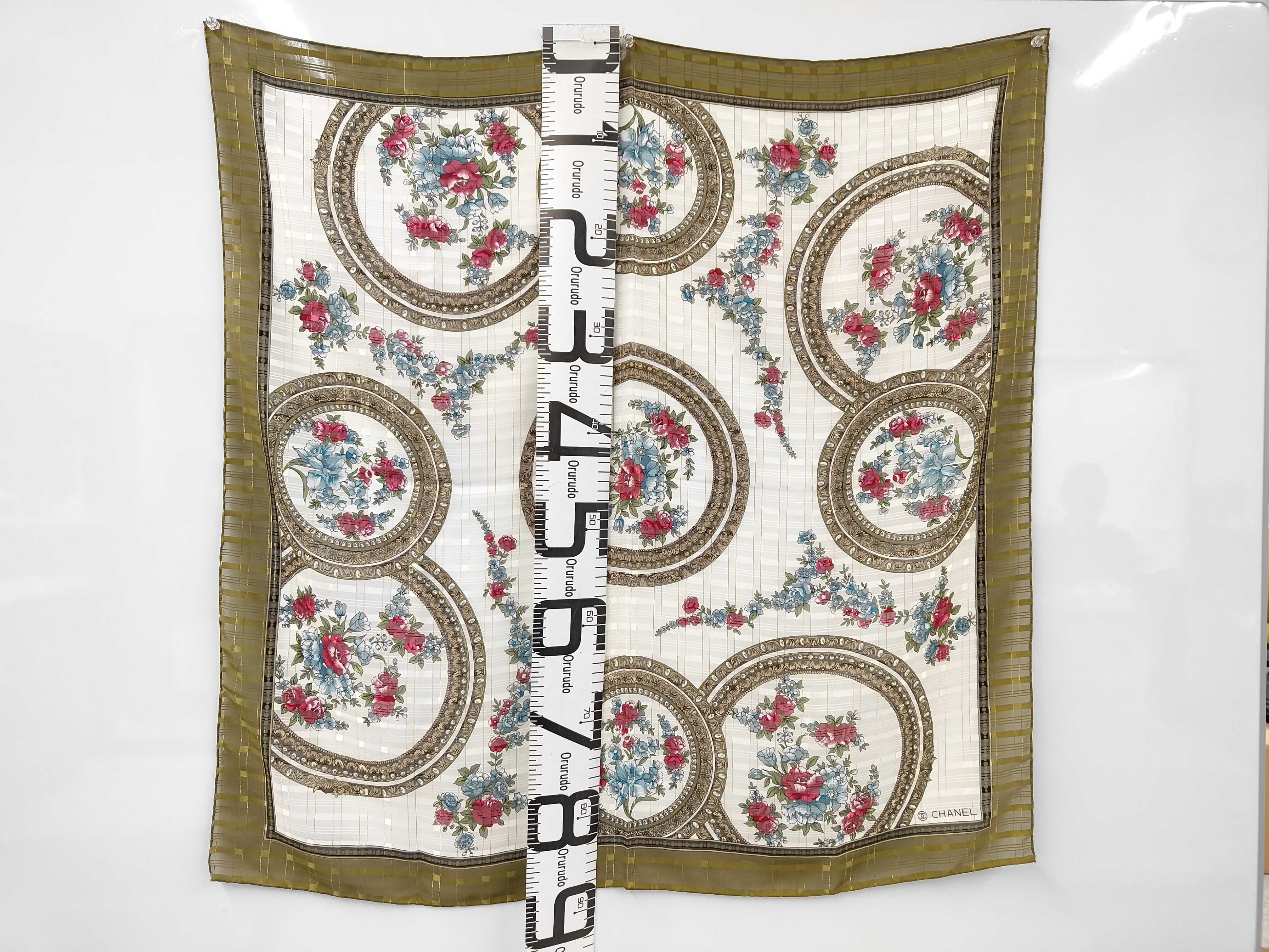 Chanel Floral Medallion Silk Square Scarf