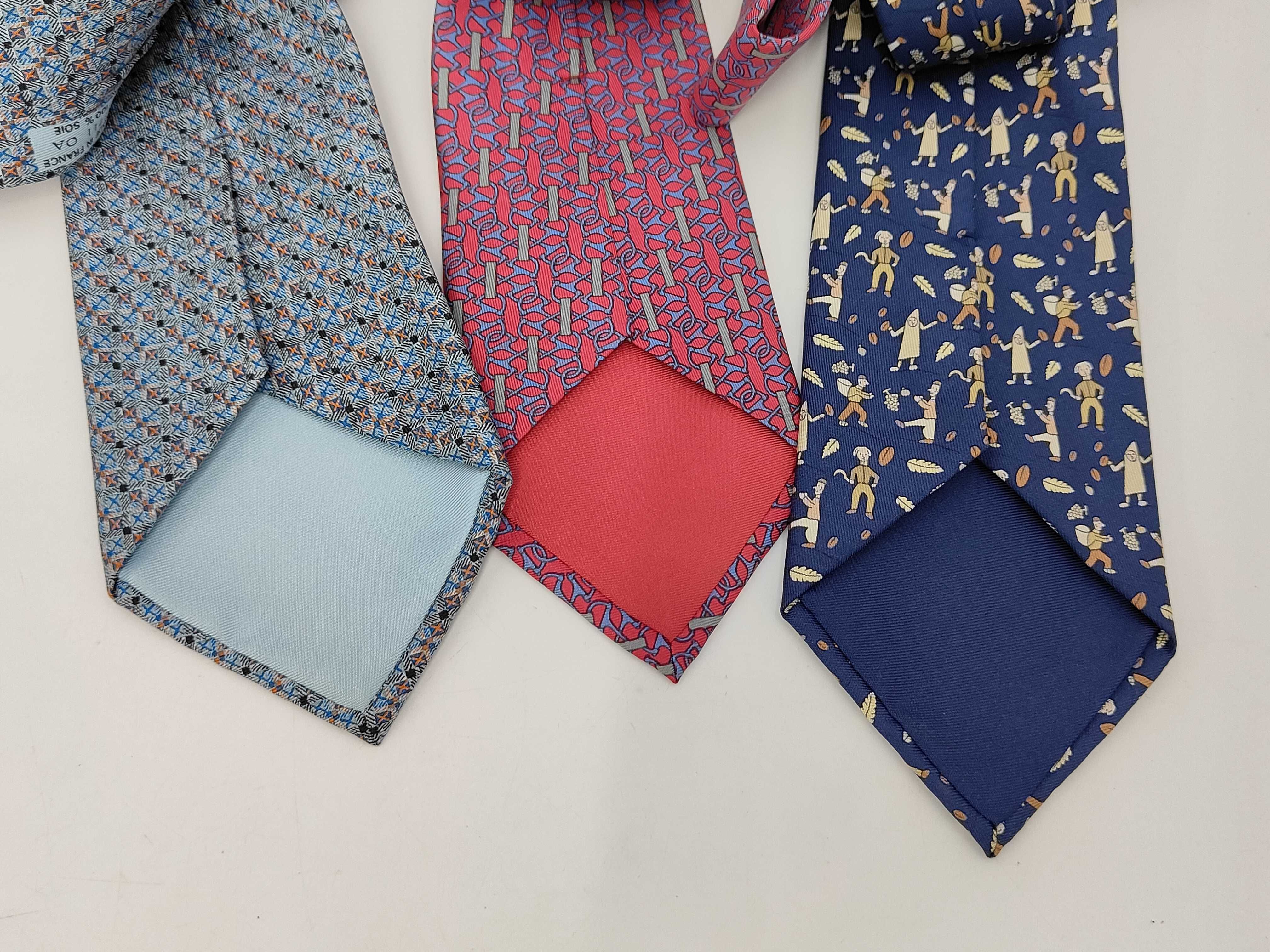 A Lot of Five Hermes Silk Neckties