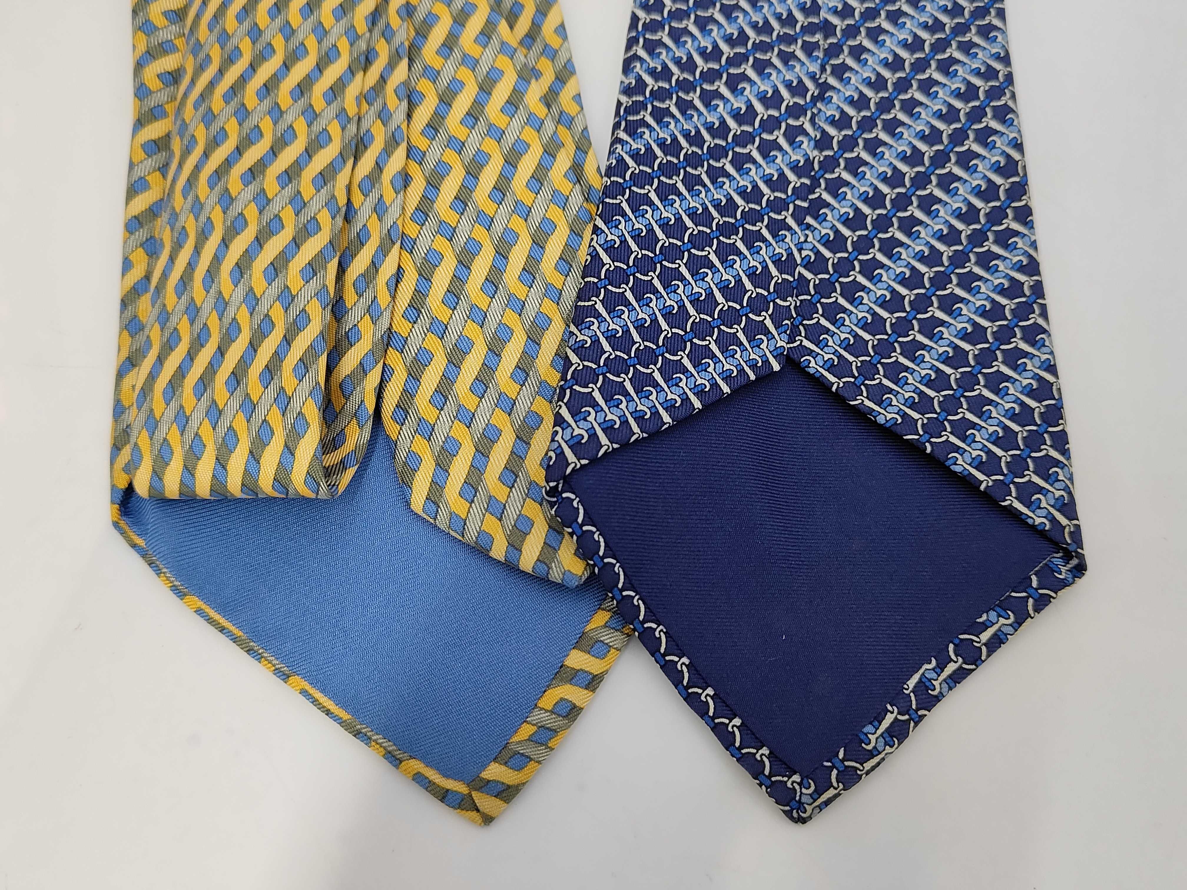 A Lot of Five Hermes Silk Neckties