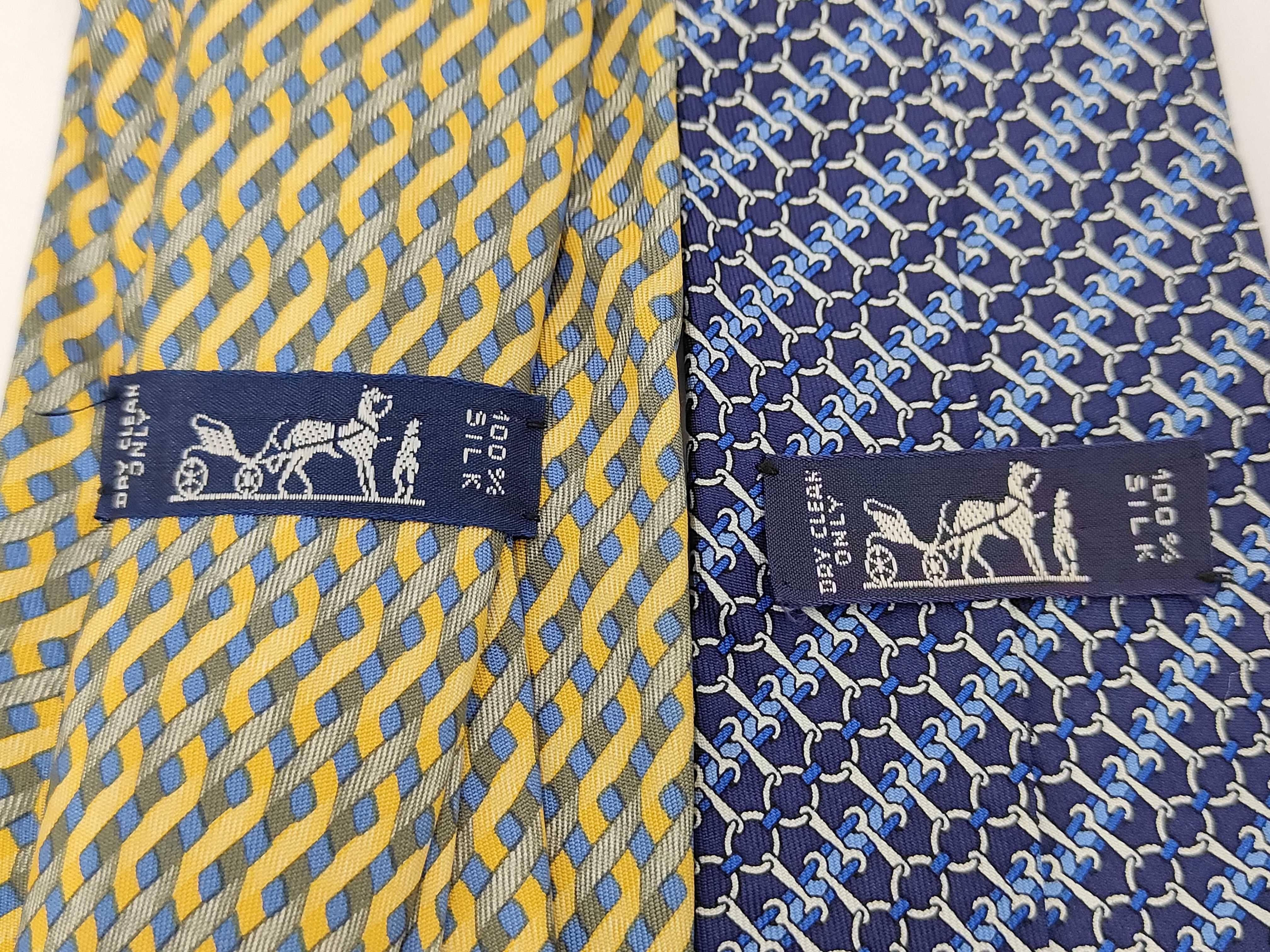A Lot of Five Hermes Silk Neckties
