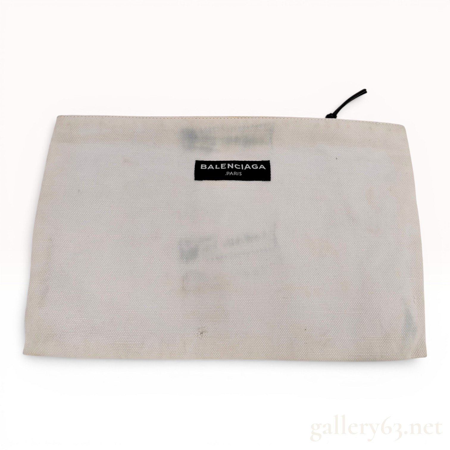 Balenciaga Canvas Navy Zip Pouch Clutch