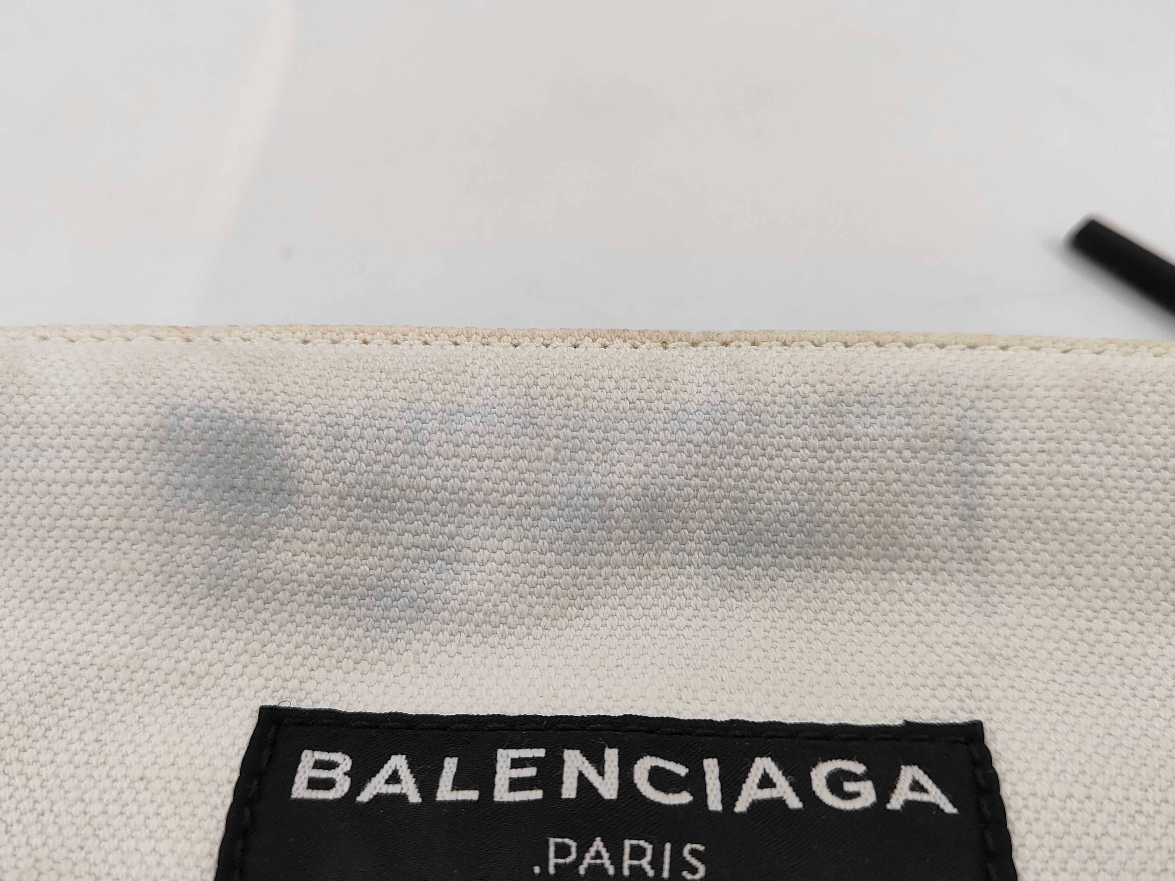Balenciaga Canvas Navy Zip Pouch Clutch