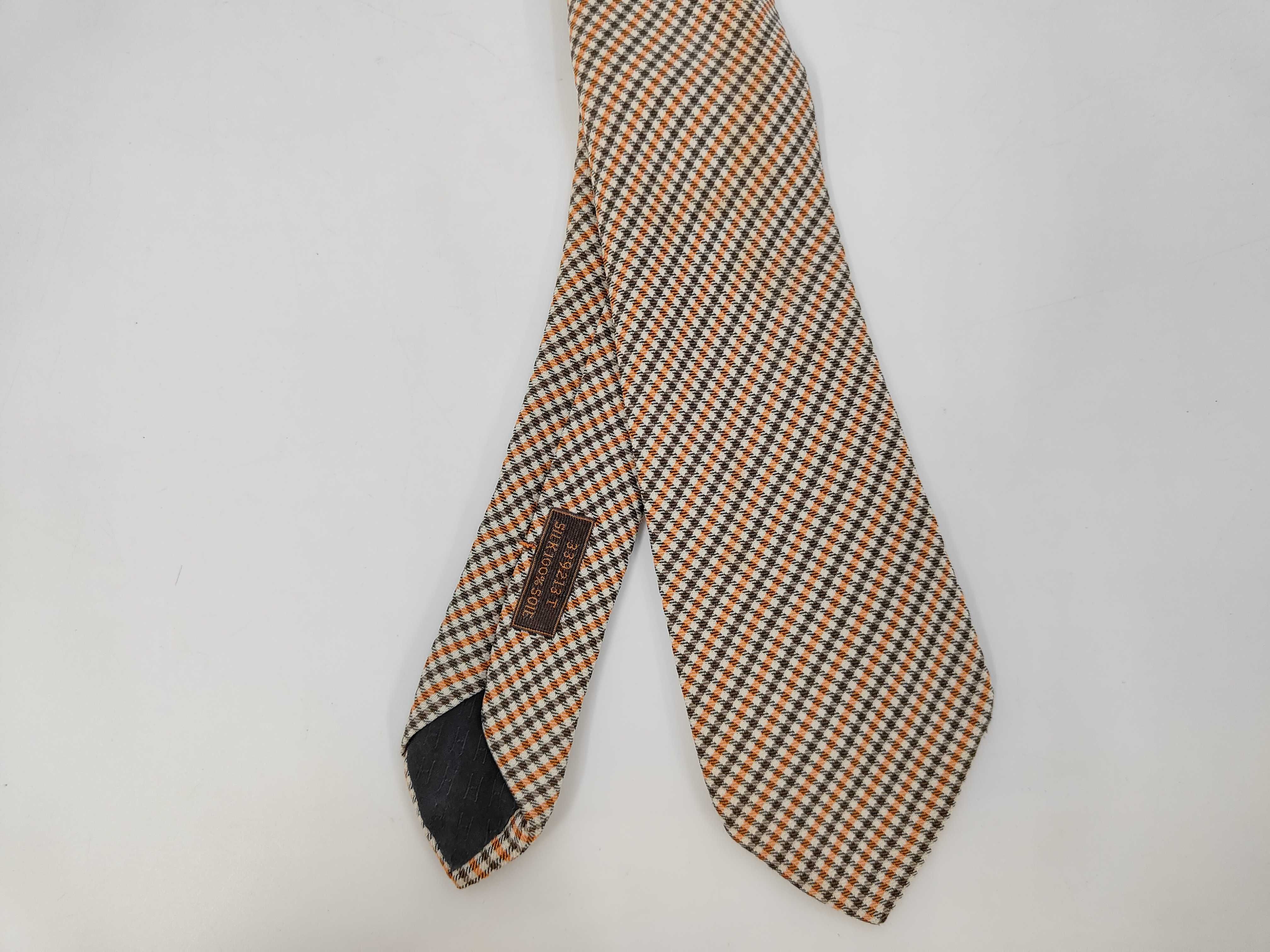 A Pair of Hermes Paris Silk Geometric Pattern Ties