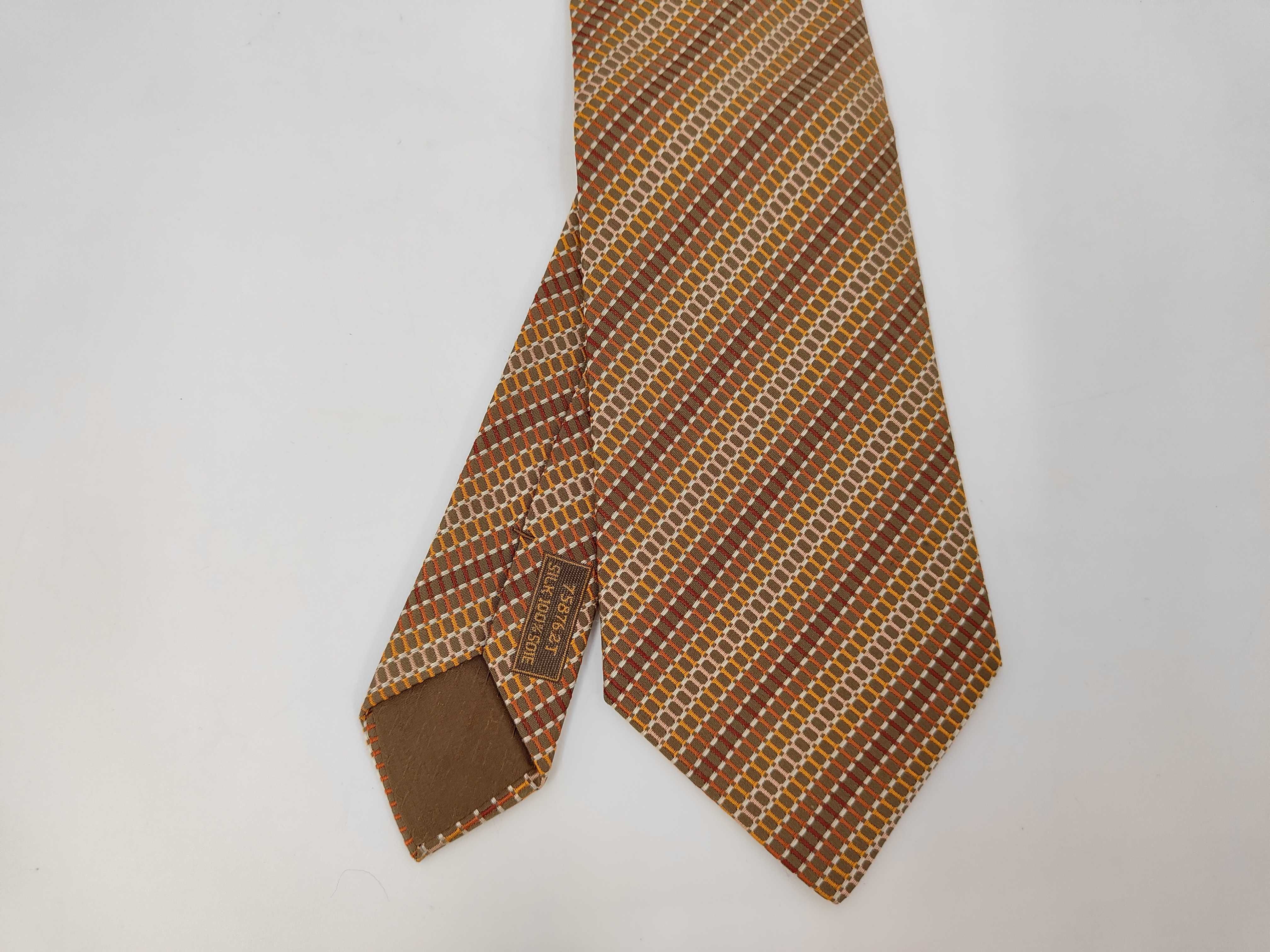 A Pair of Hermes Paris Silk Geometric Pattern Ties