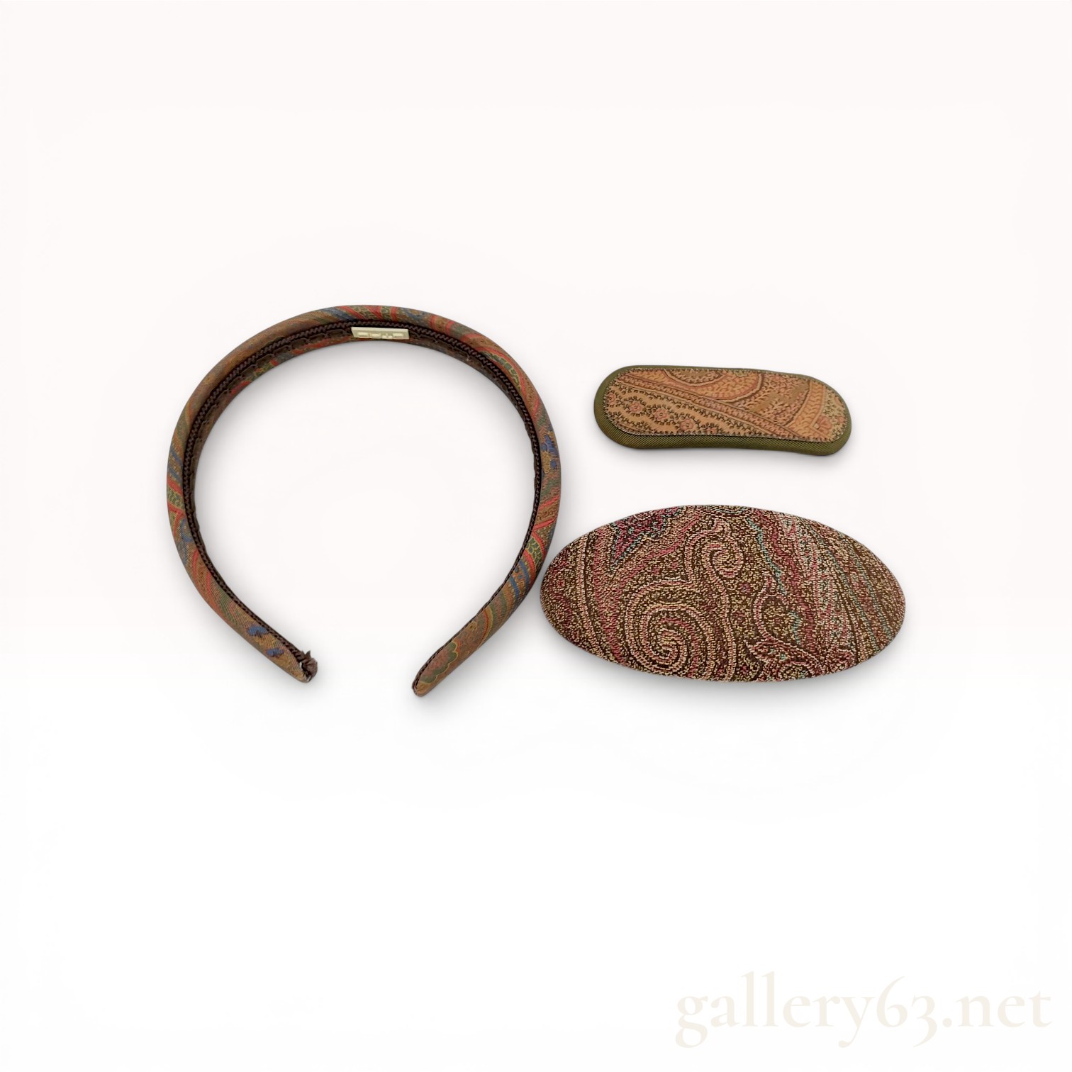 Three Etro Paisley Fabric Hair Accessories