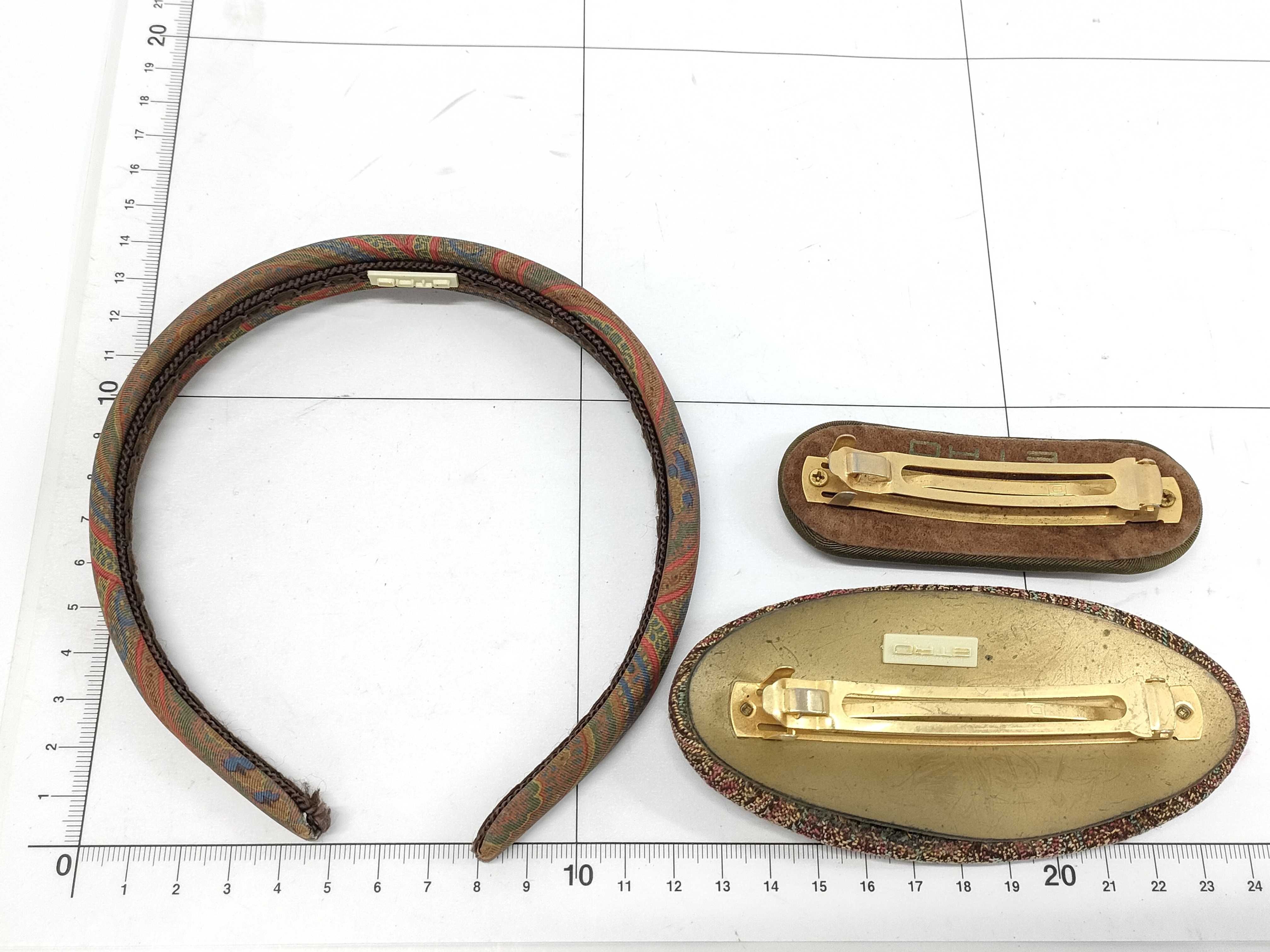 Three Etro Paisley Fabric Hair Accessories