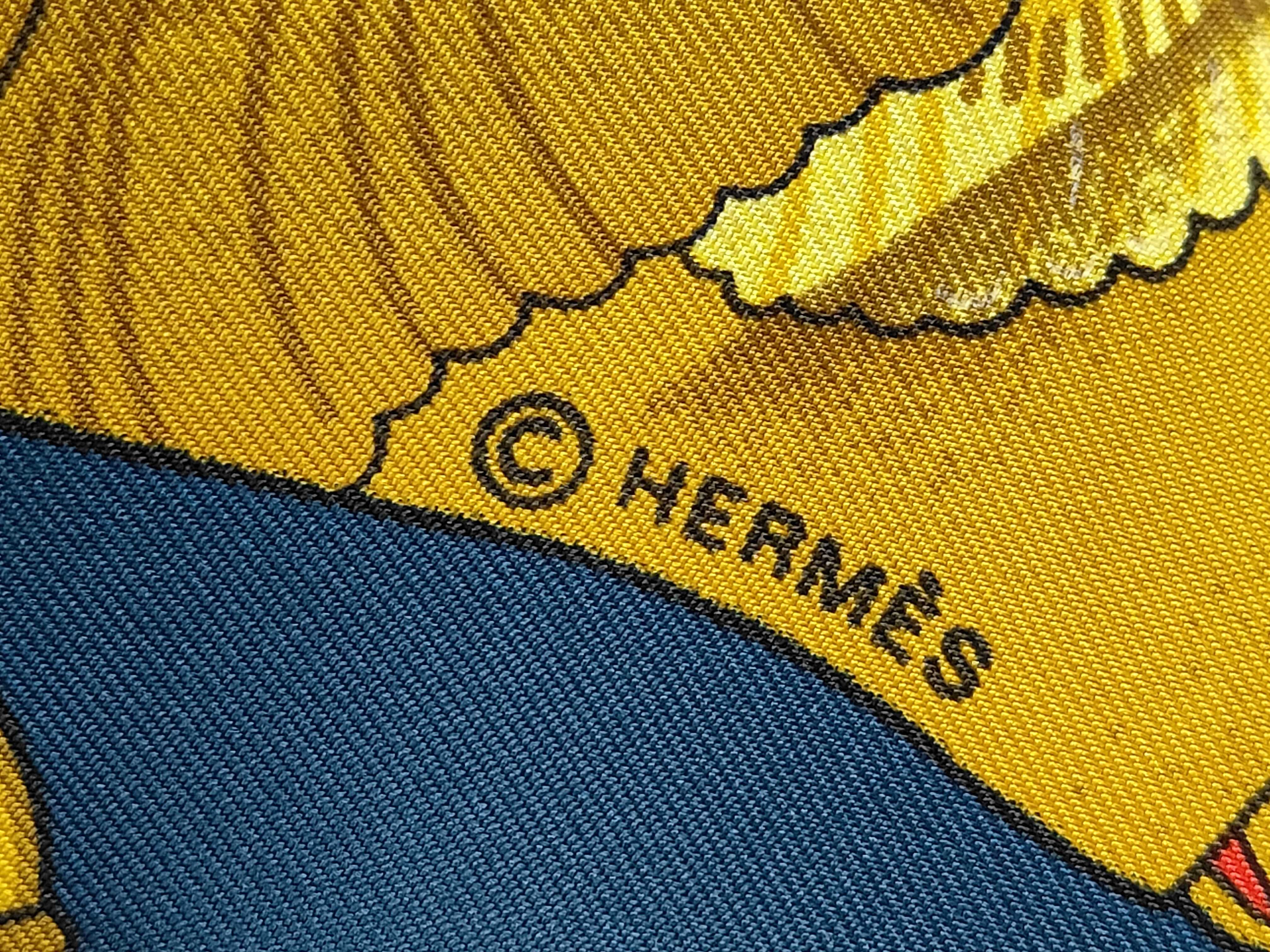 Hermes Caty Latham Soleil de Soie Silk Carre Scarf