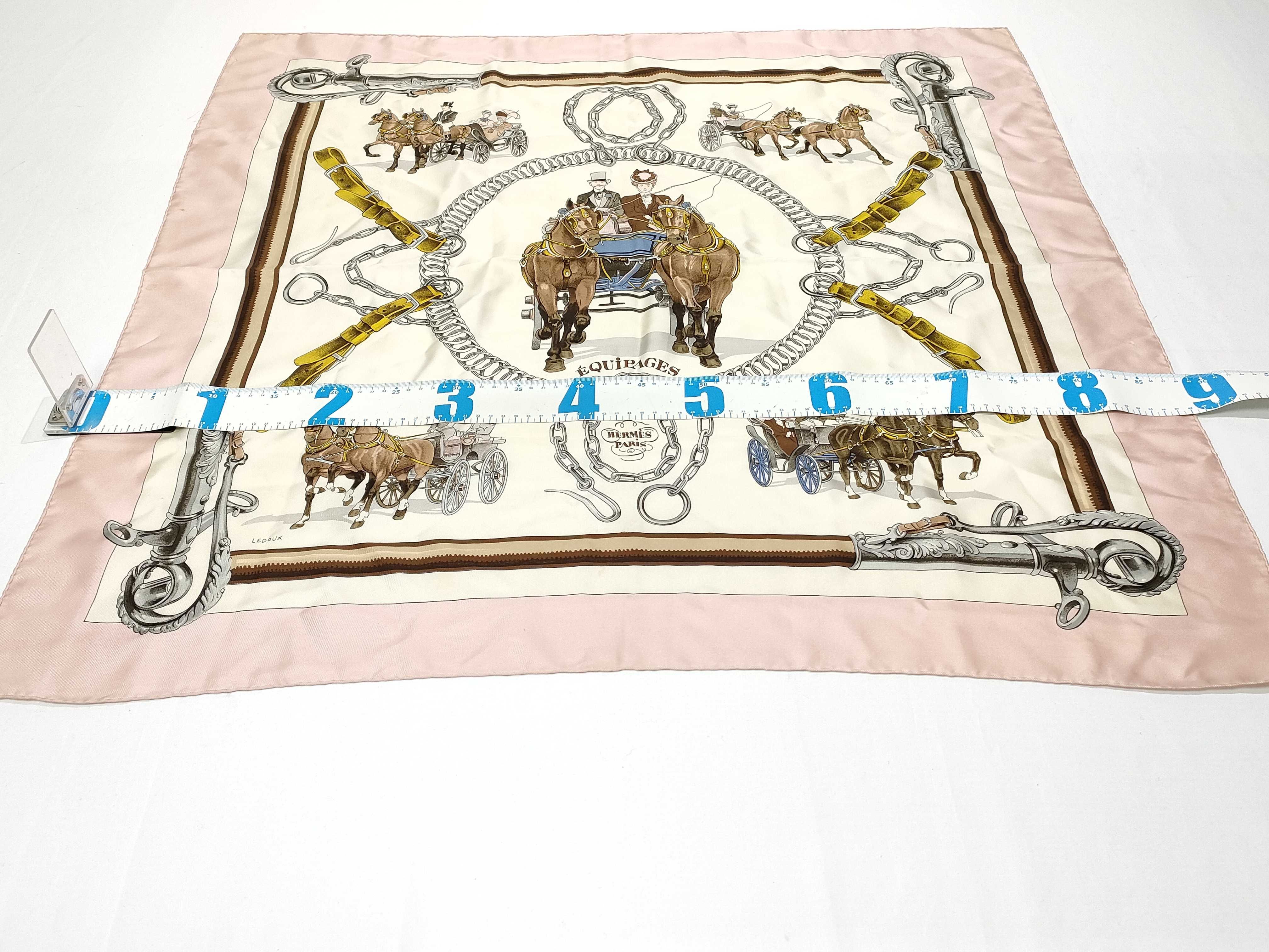 Hermes Equipages Silk Twill Scarf