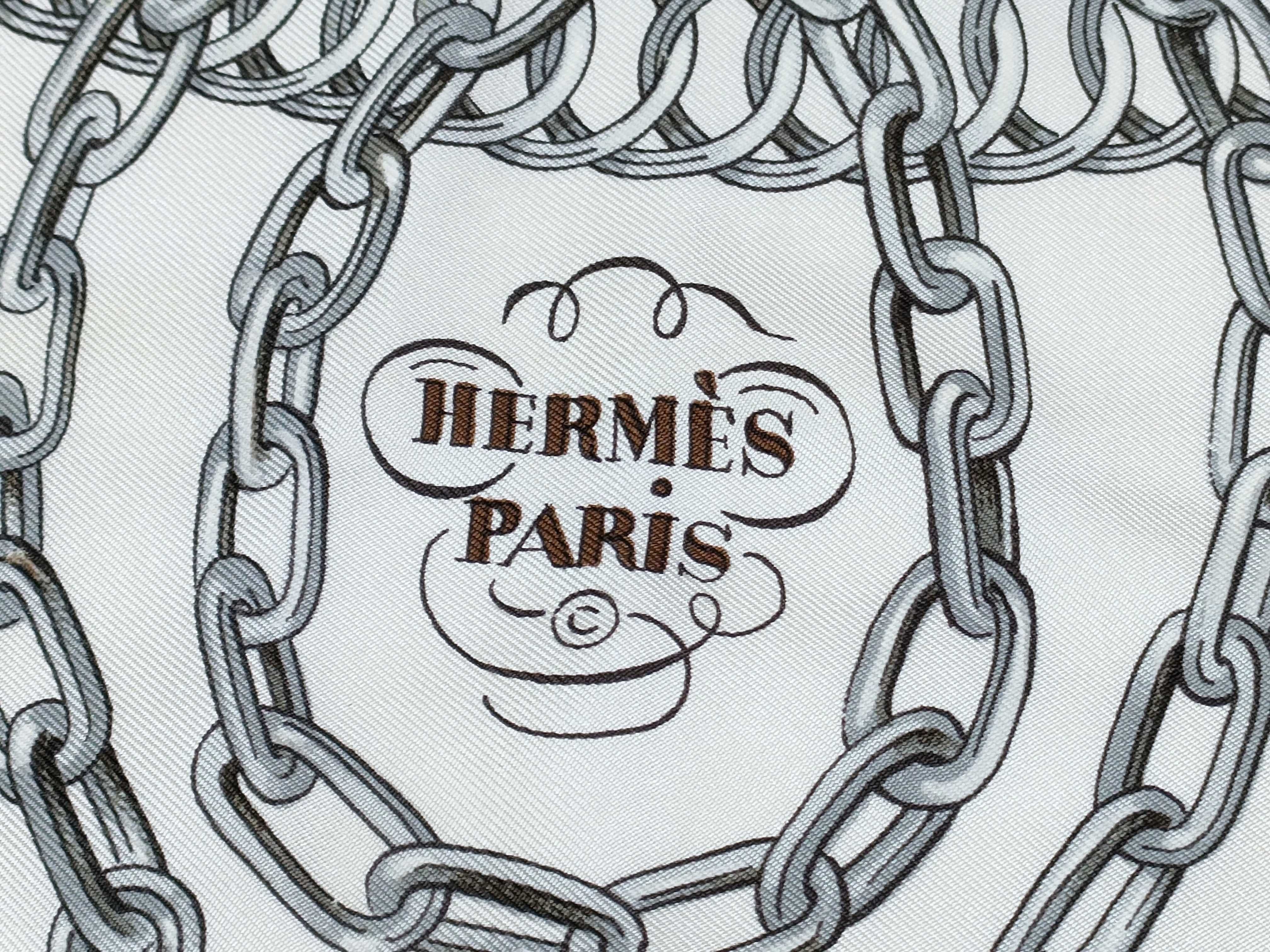 Hermes Equipages Silk Twill Scarf