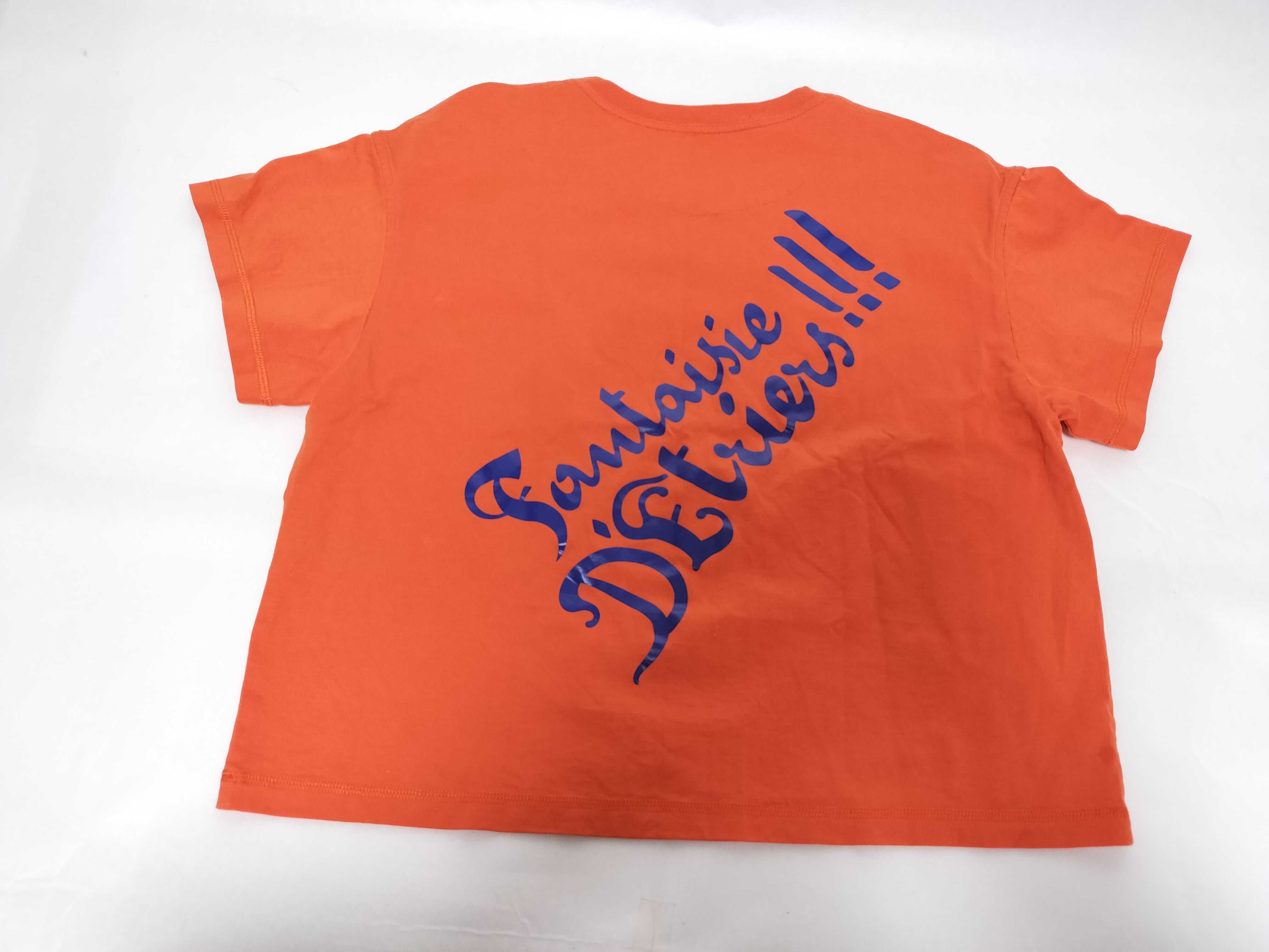 Hermes Fantaisie d'Etriers Orange Cotton Graphic T-Shirt, Size 38