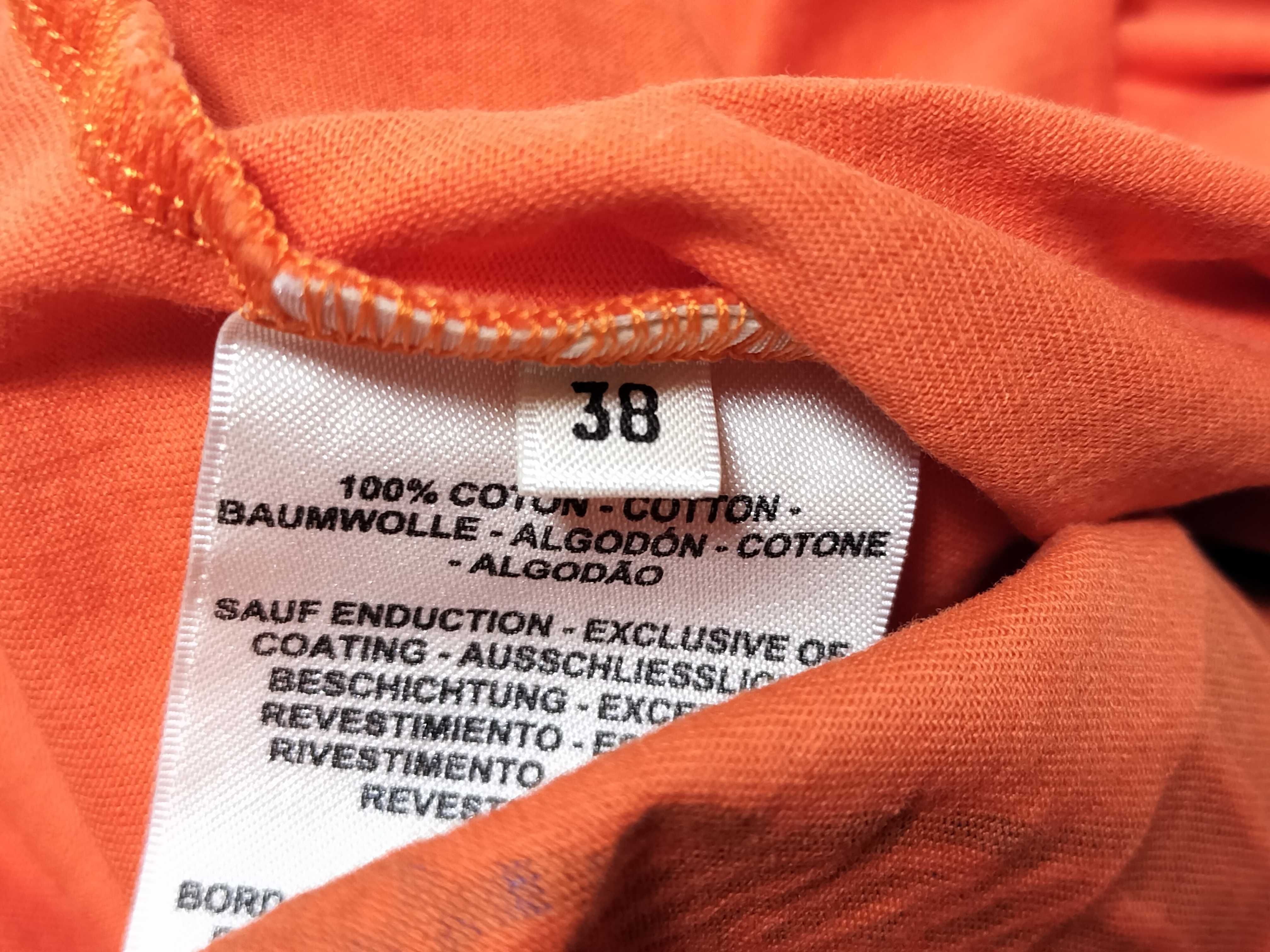Hermes Fantaisie d'Etriers Orange Cotton Graphic T-Shirt, Size 38