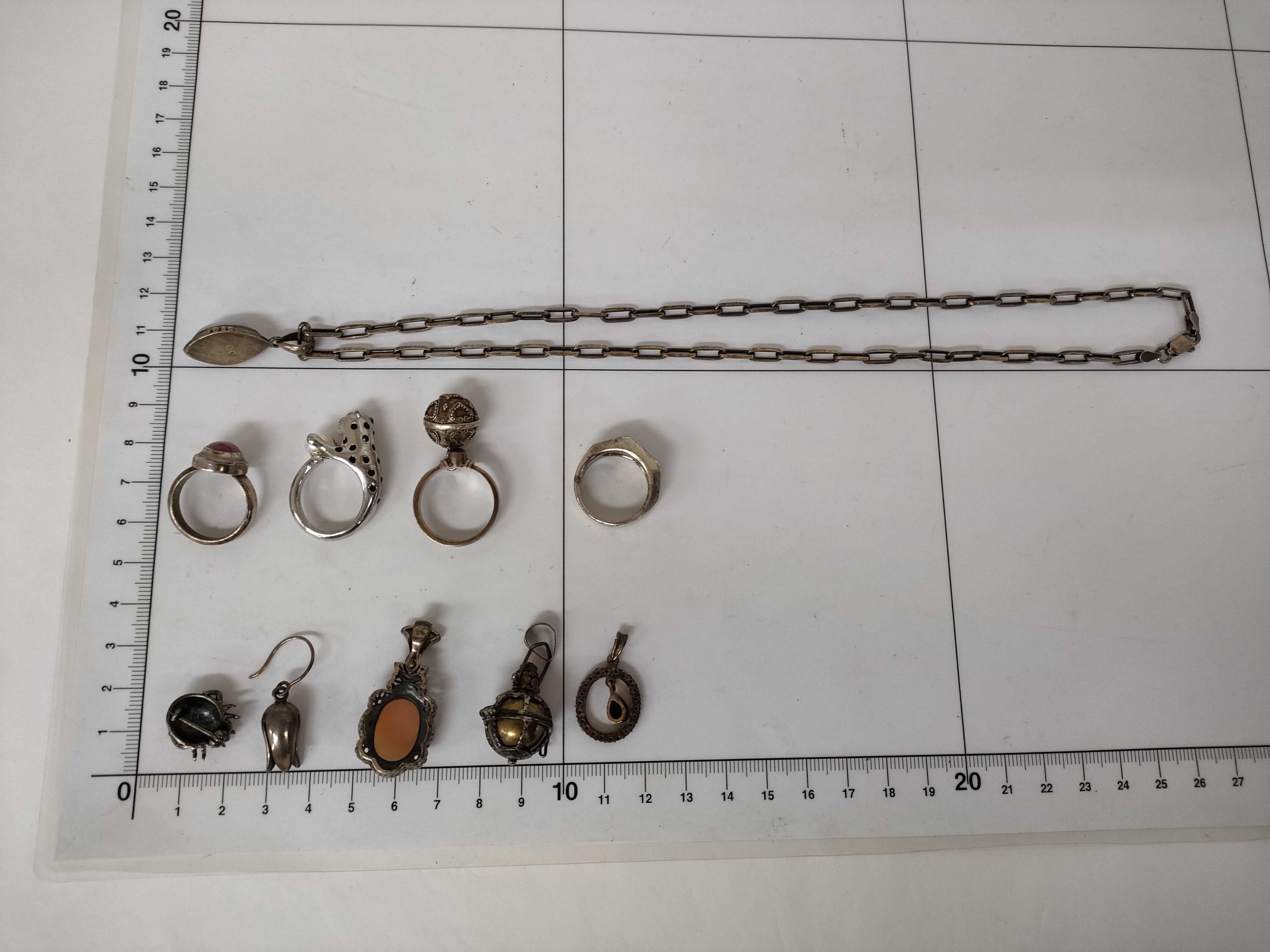 An Assortment of Vintage Sterling Silver Jewelry including Moonstone and Garnet