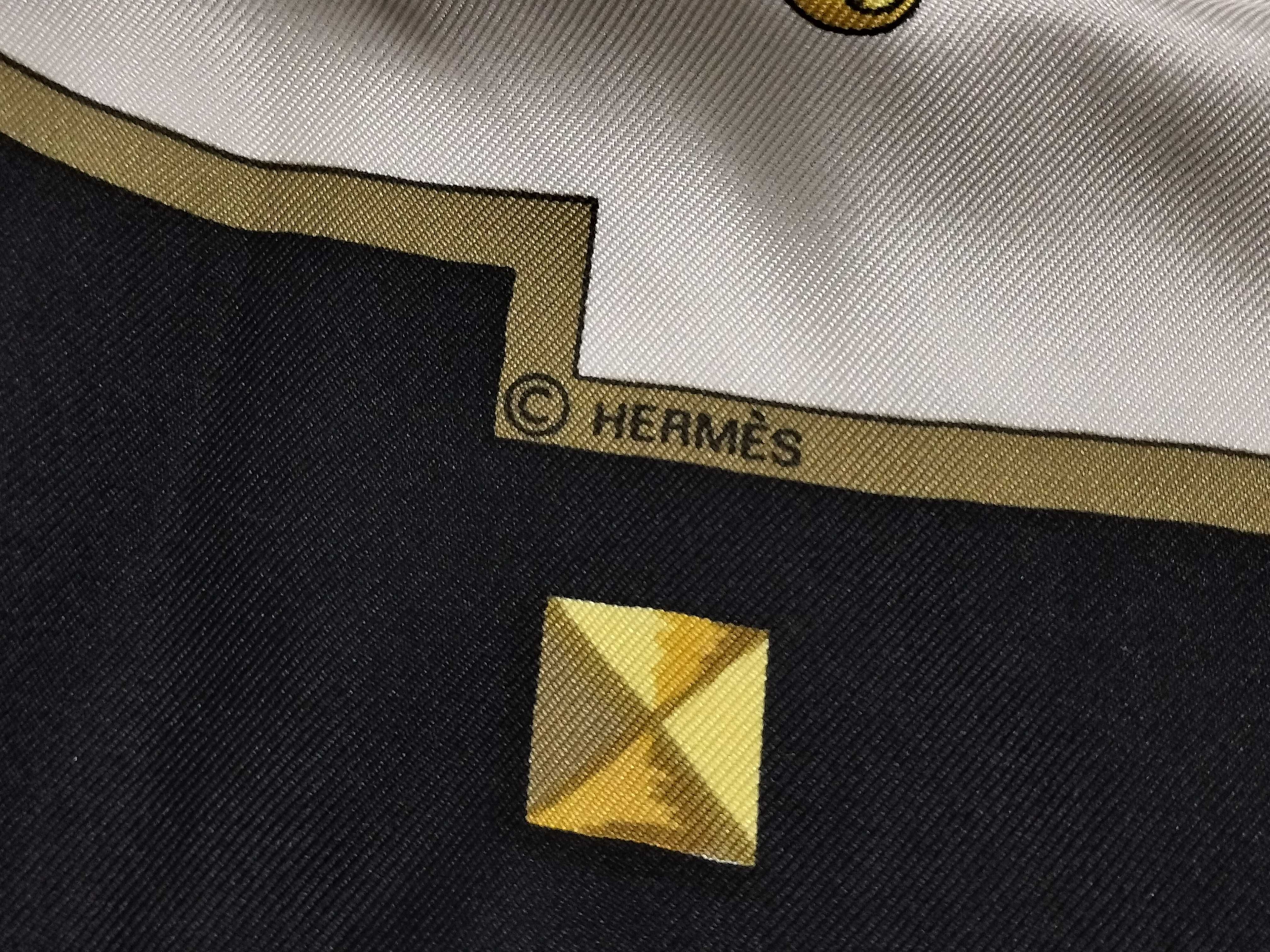 Hermes Silk Scarf in Les Cles Pattern by Caty Latham