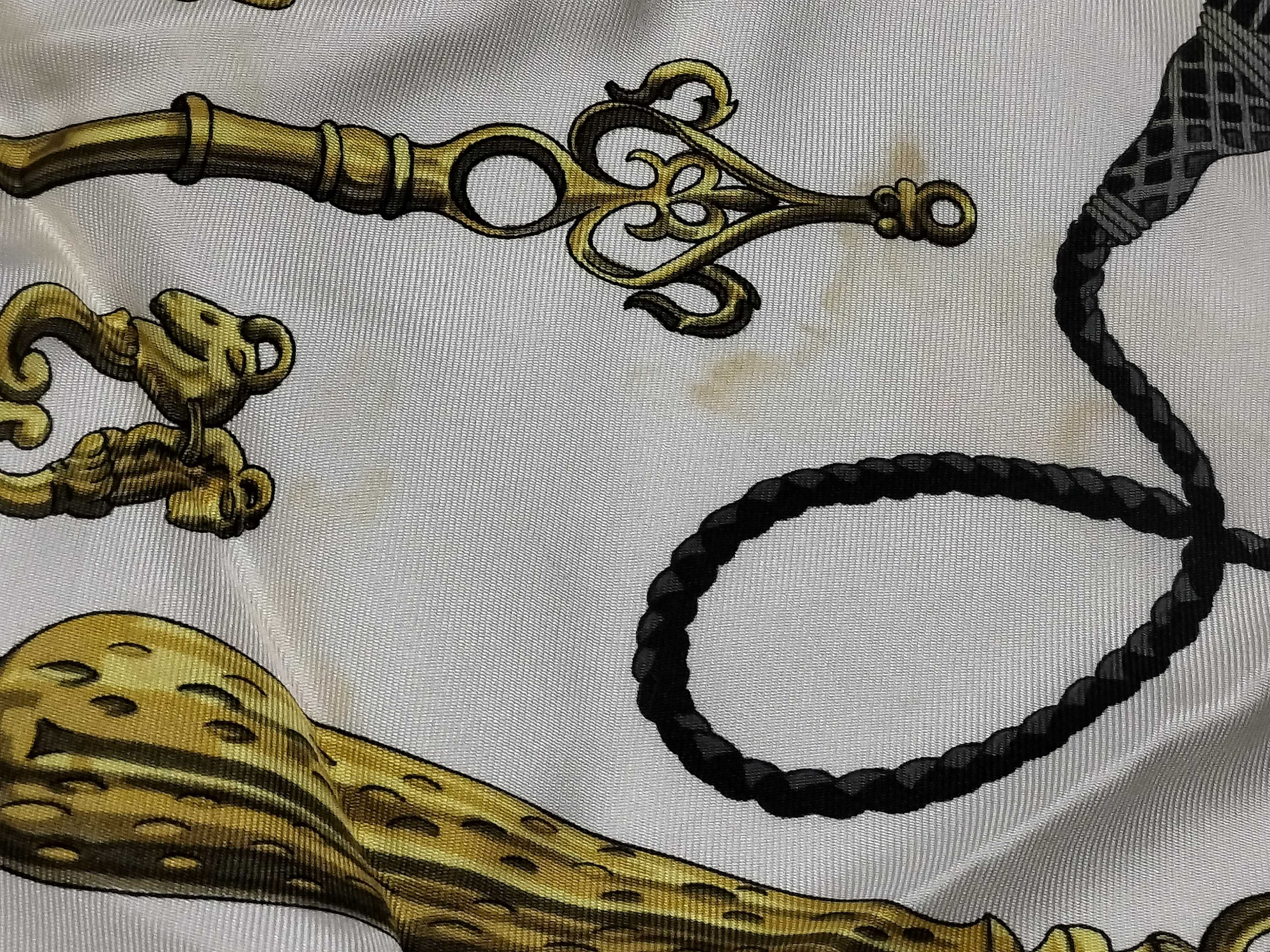 Hermes Silk Scarf in Les Cles Pattern by Caty Latham