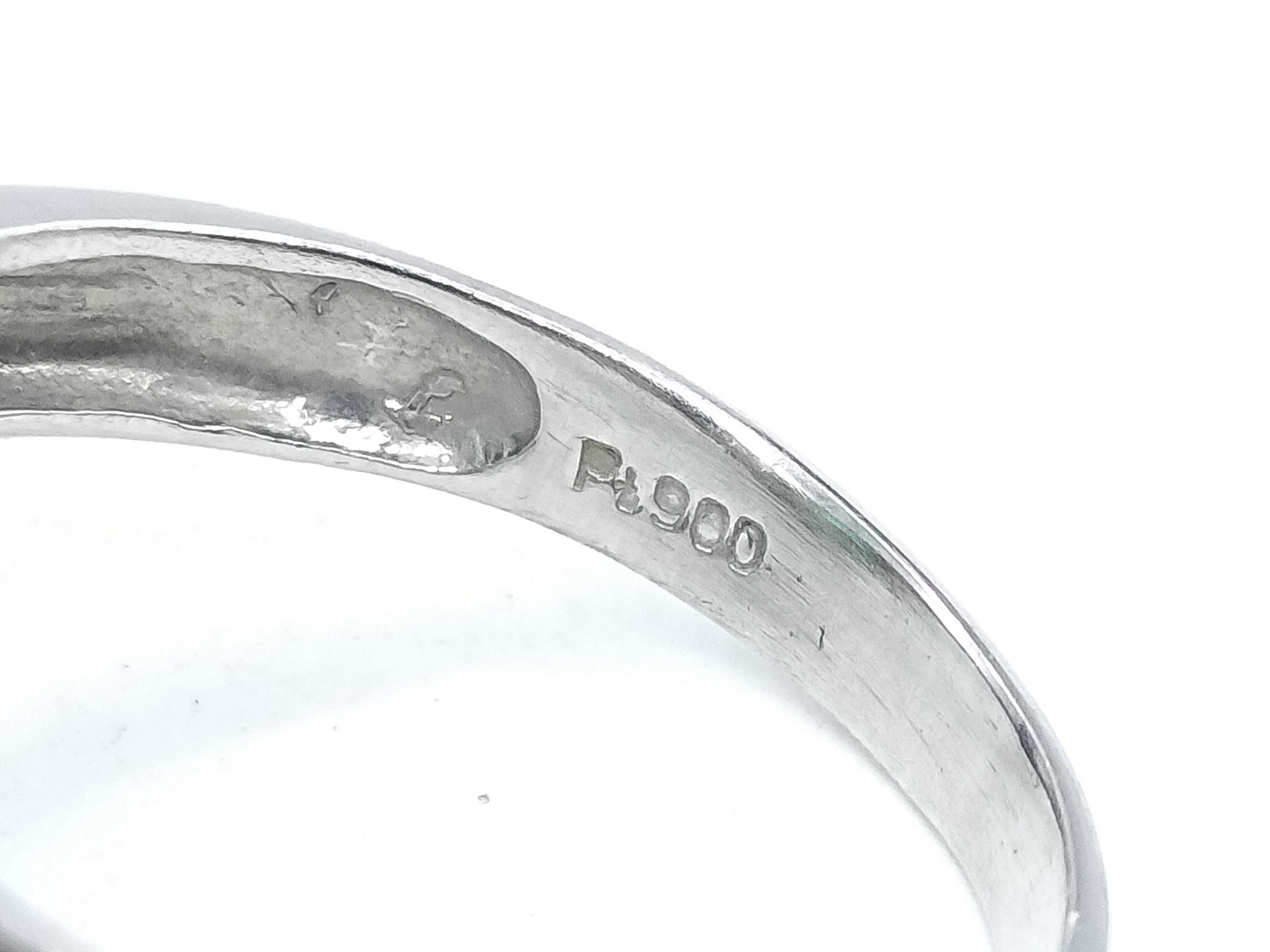 Platinum, Emerald and Diamond Ballerina Cocktail Ring