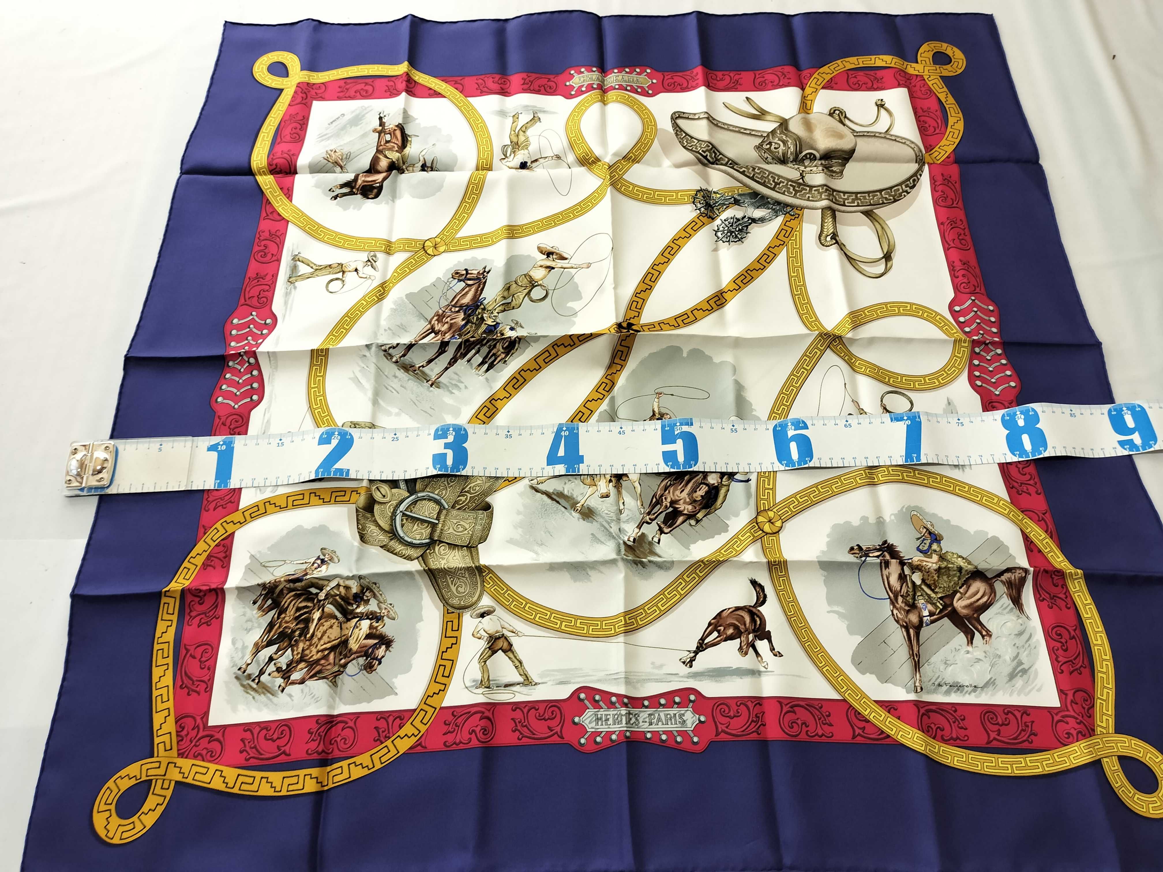 Hermes Charreada Silk Scarf