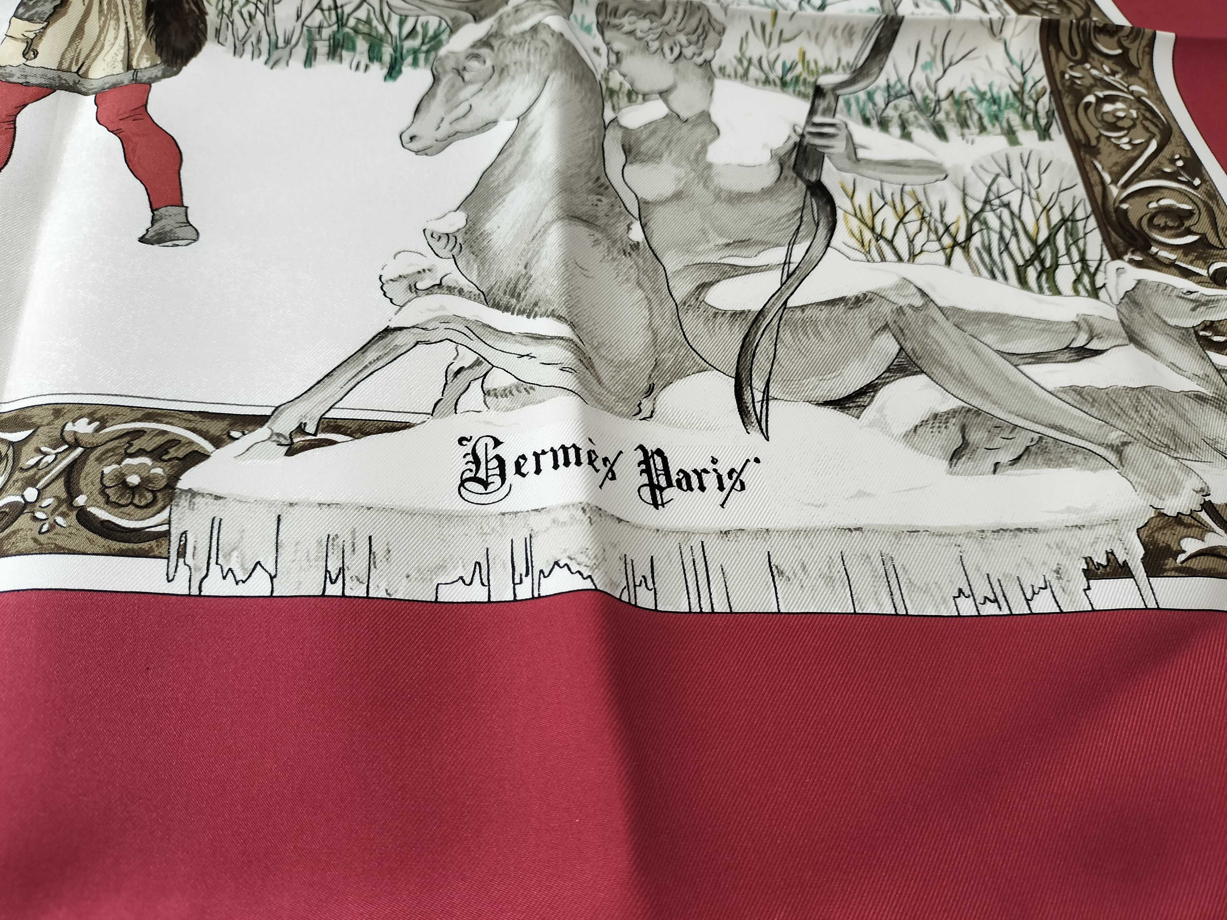 Hermes L'Hiver Silk Carre Scarf by Philippe Ledoux