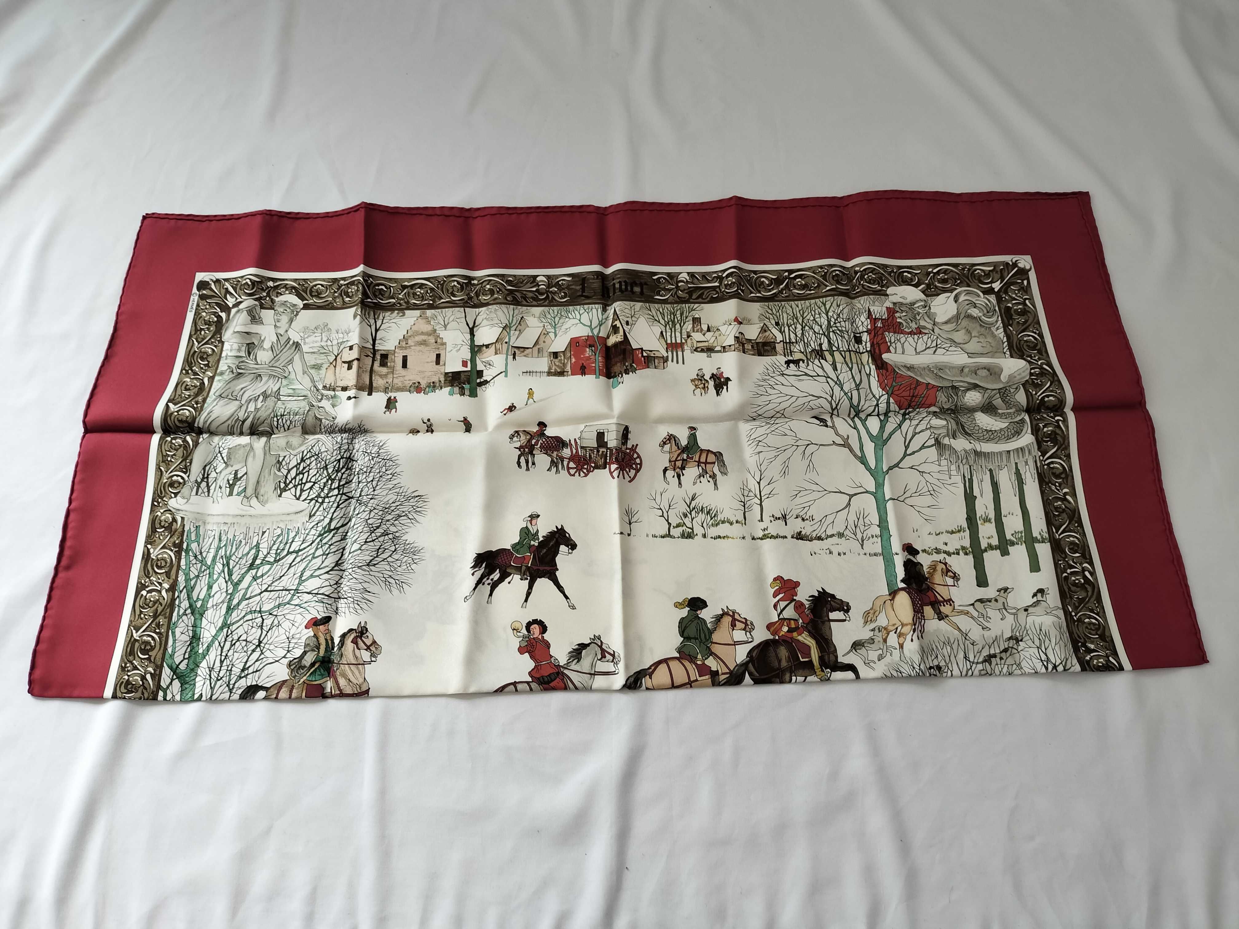 Hermes L'Hiver Silk Carre Scarf by Philippe Ledoux