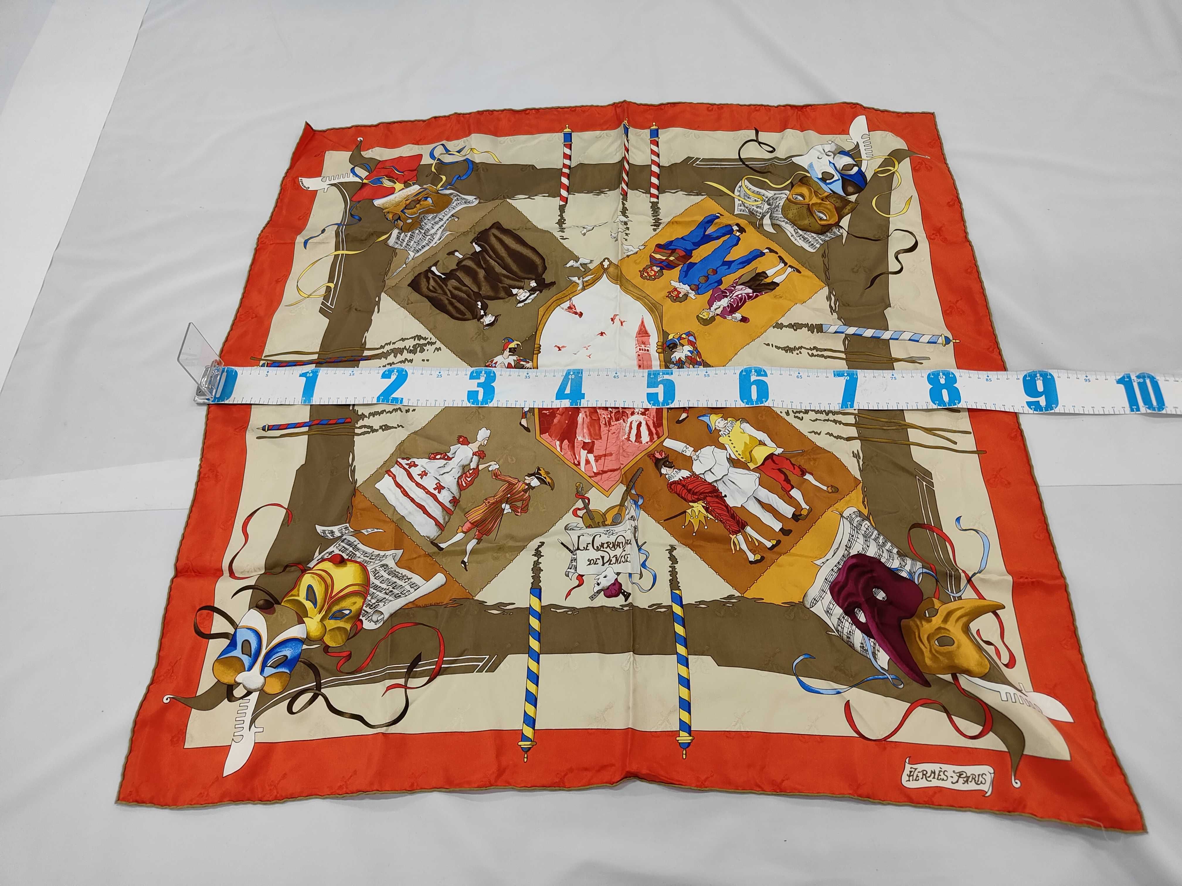 Hermes Le Carnaval de Venise Jacquard Silk Scarf