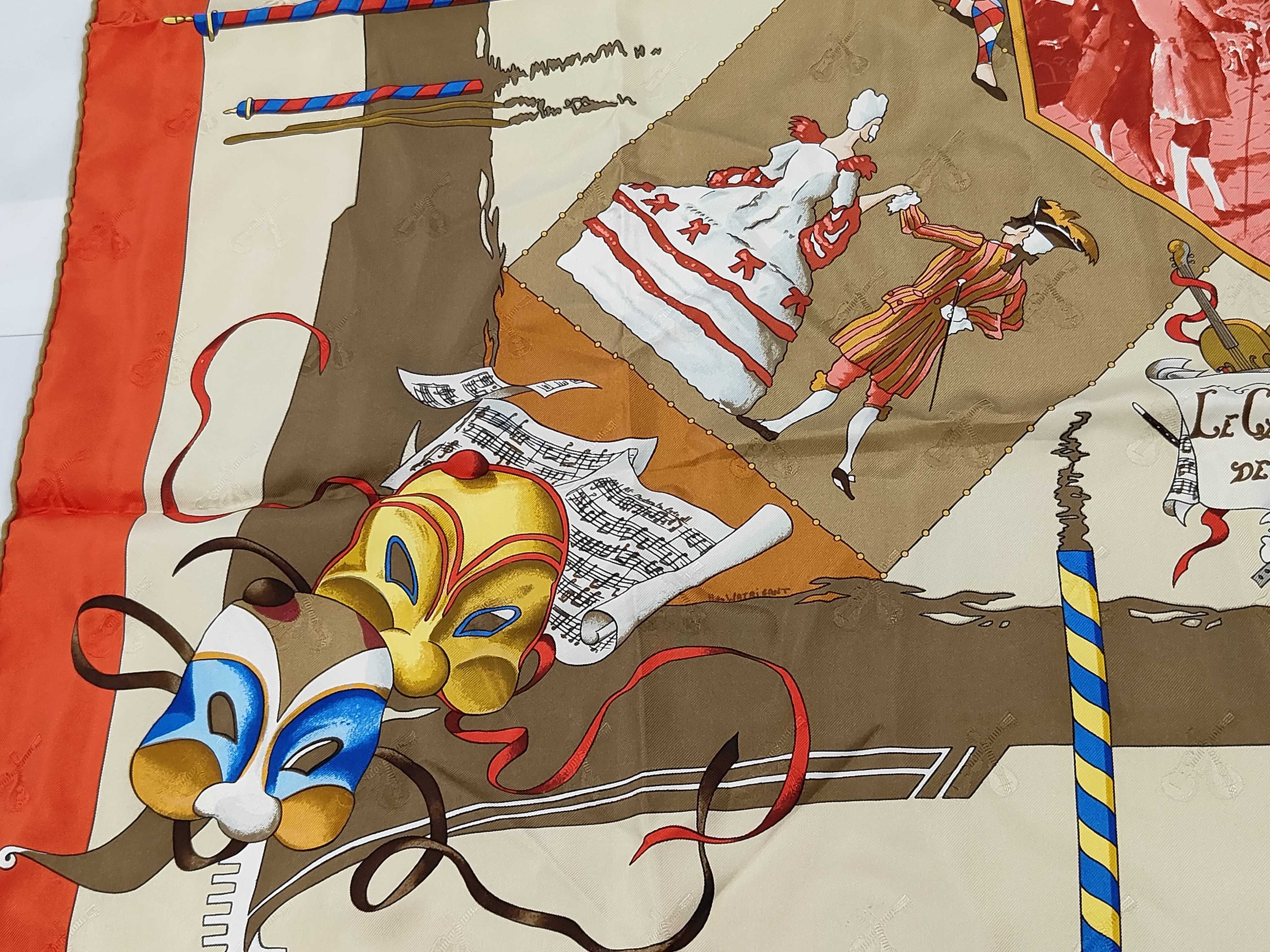 Hermes Le Carnaval de Venise Jacquard Silk Scarf