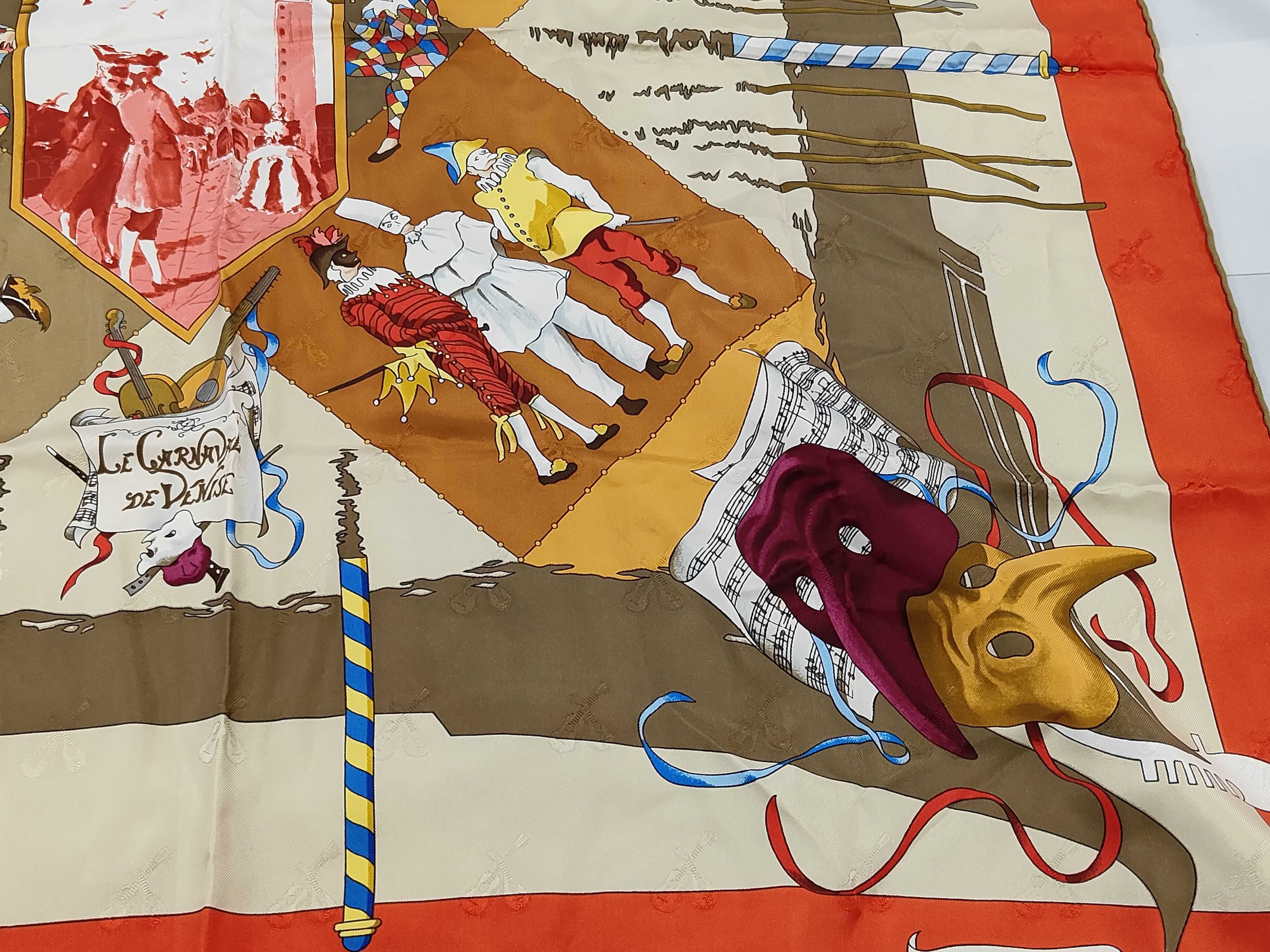 Hermes Le Carnaval de Venise Jacquard Silk Scarf