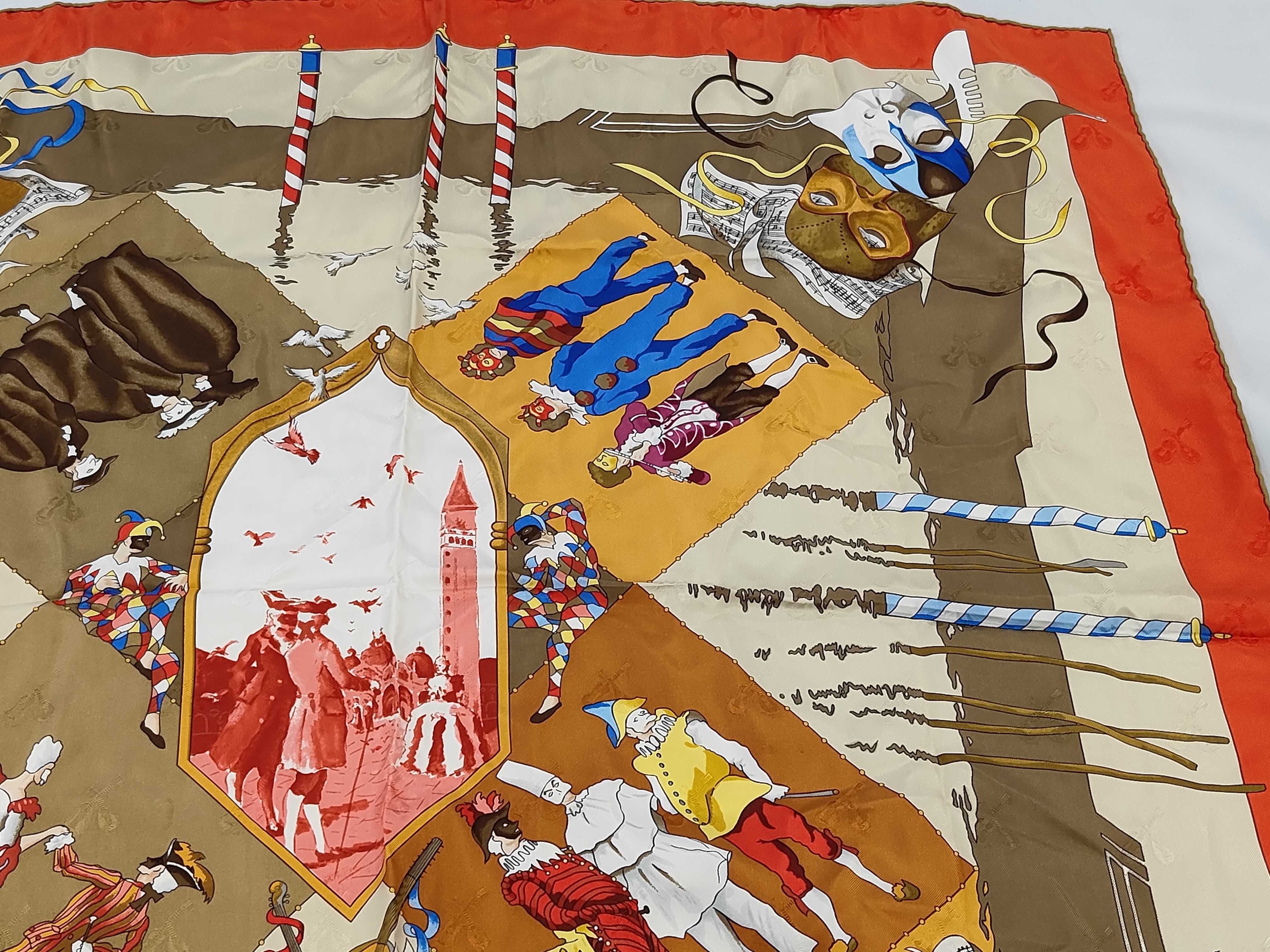 Hermes Le Carnaval de Venise Jacquard Silk Scarf