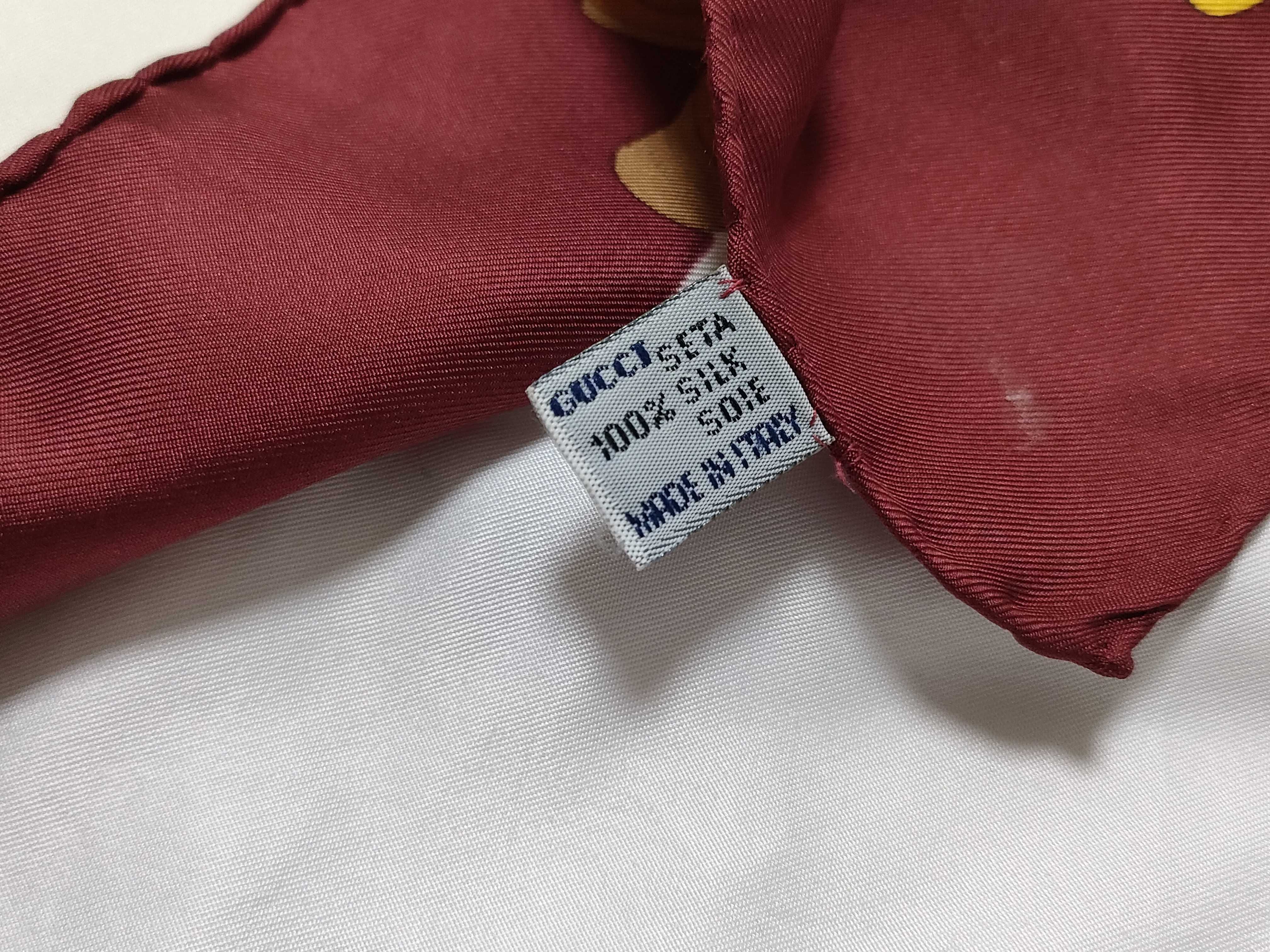 Vintage Gucci Silk Scarf with Waterfowl Hunting Motif