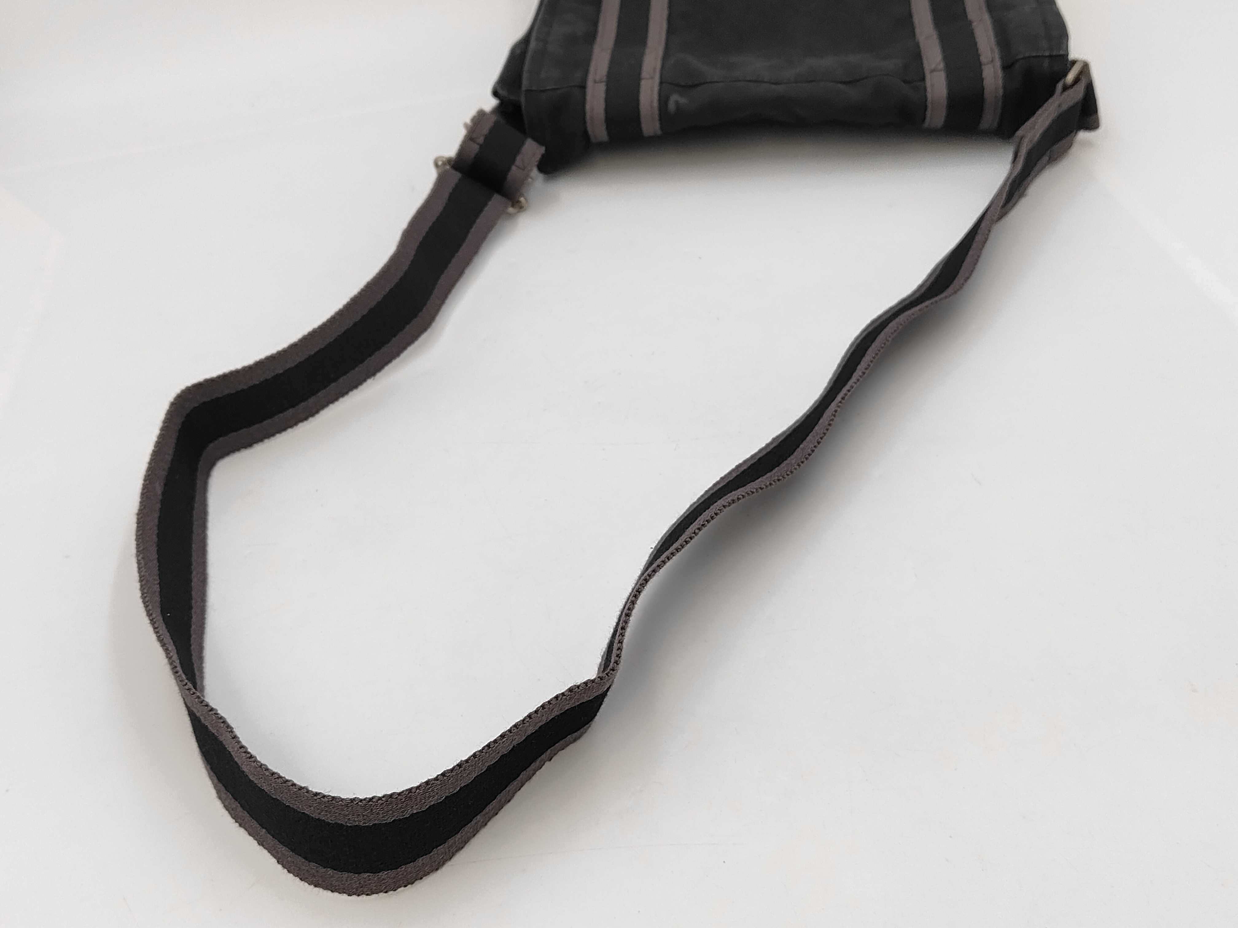 Hermes Herline Black Canvas Messenger Bag