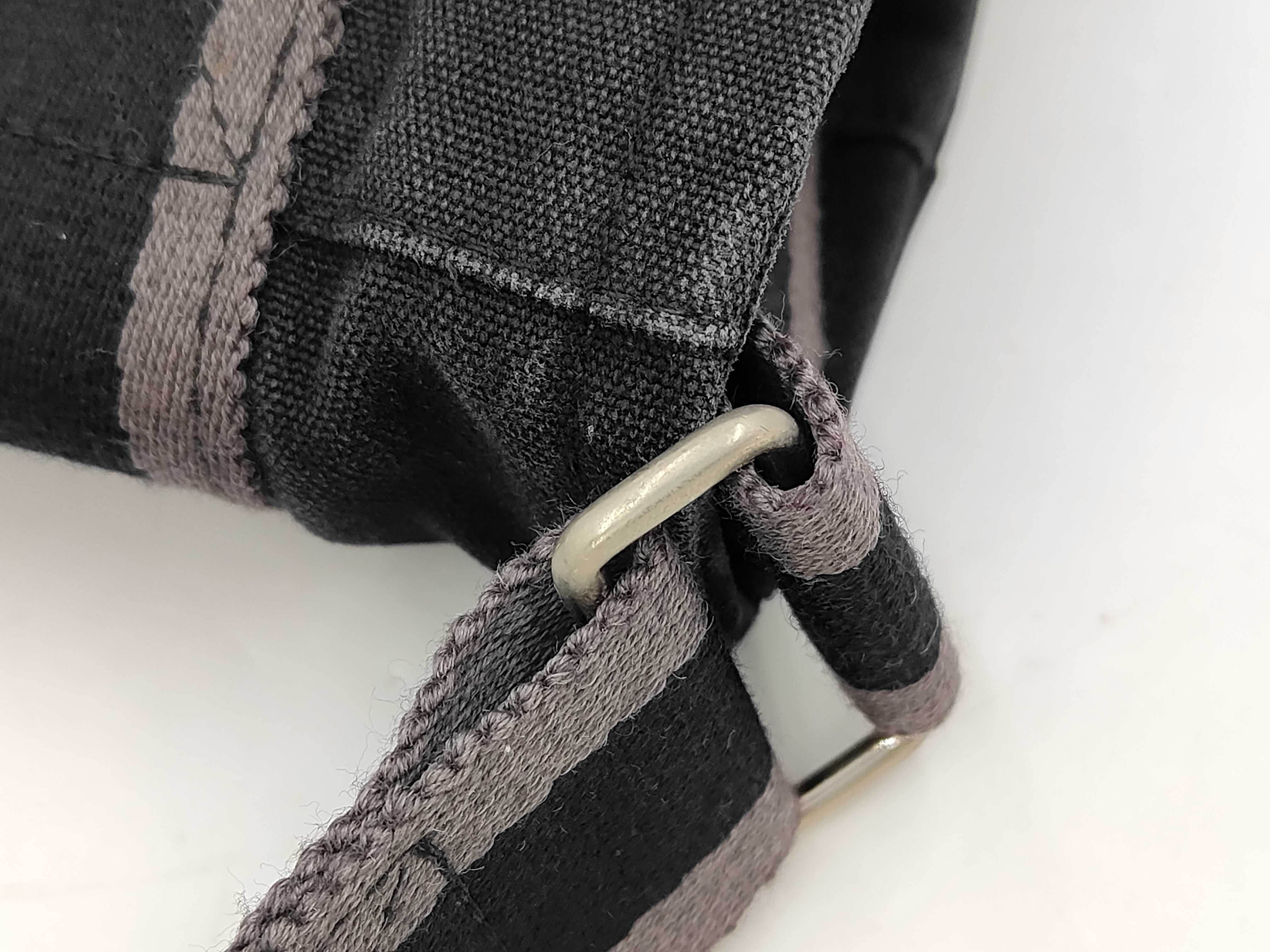 Hermes Herline Black Canvas Messenger Bag