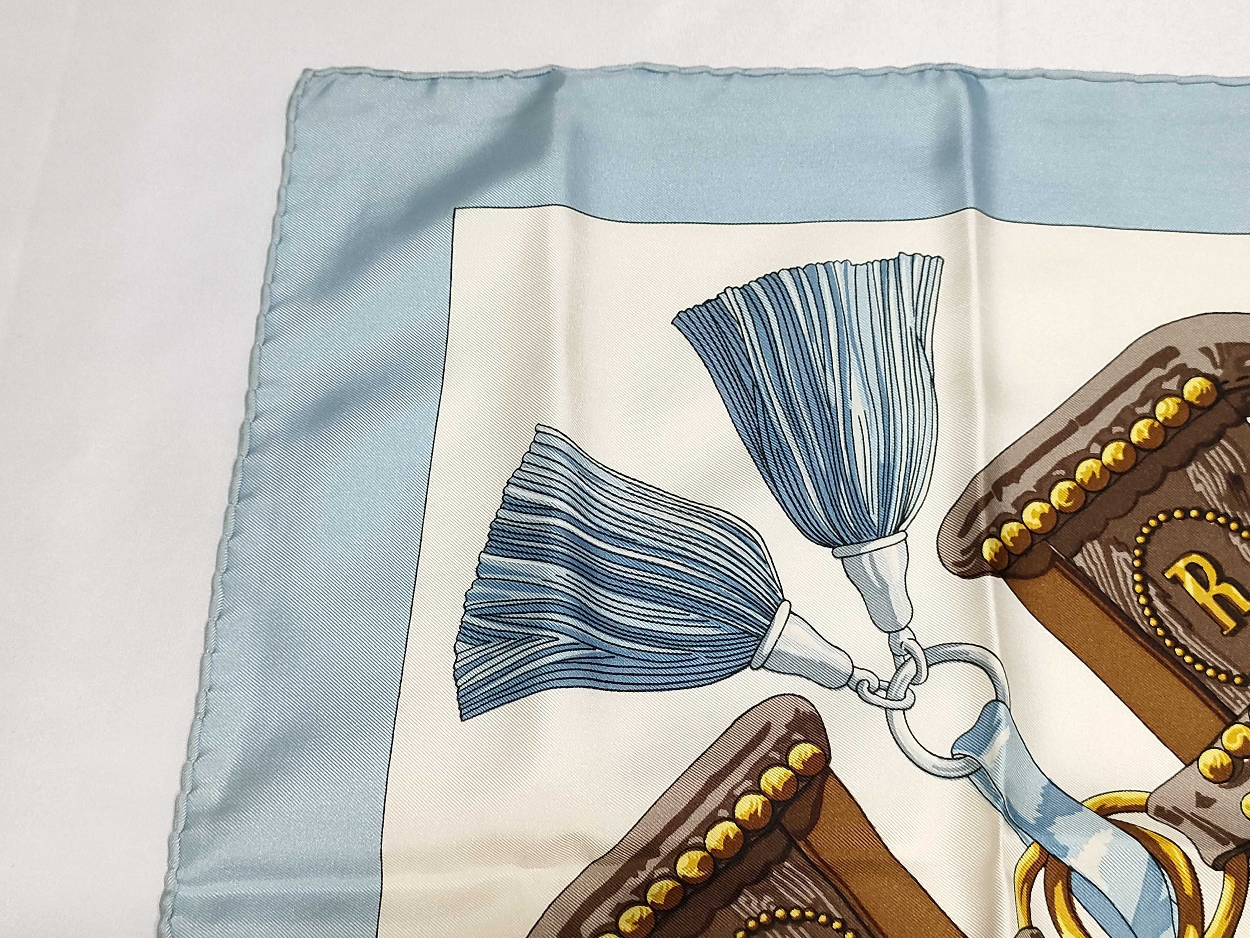 Hermes Aux Champs Silk Twill Scarf