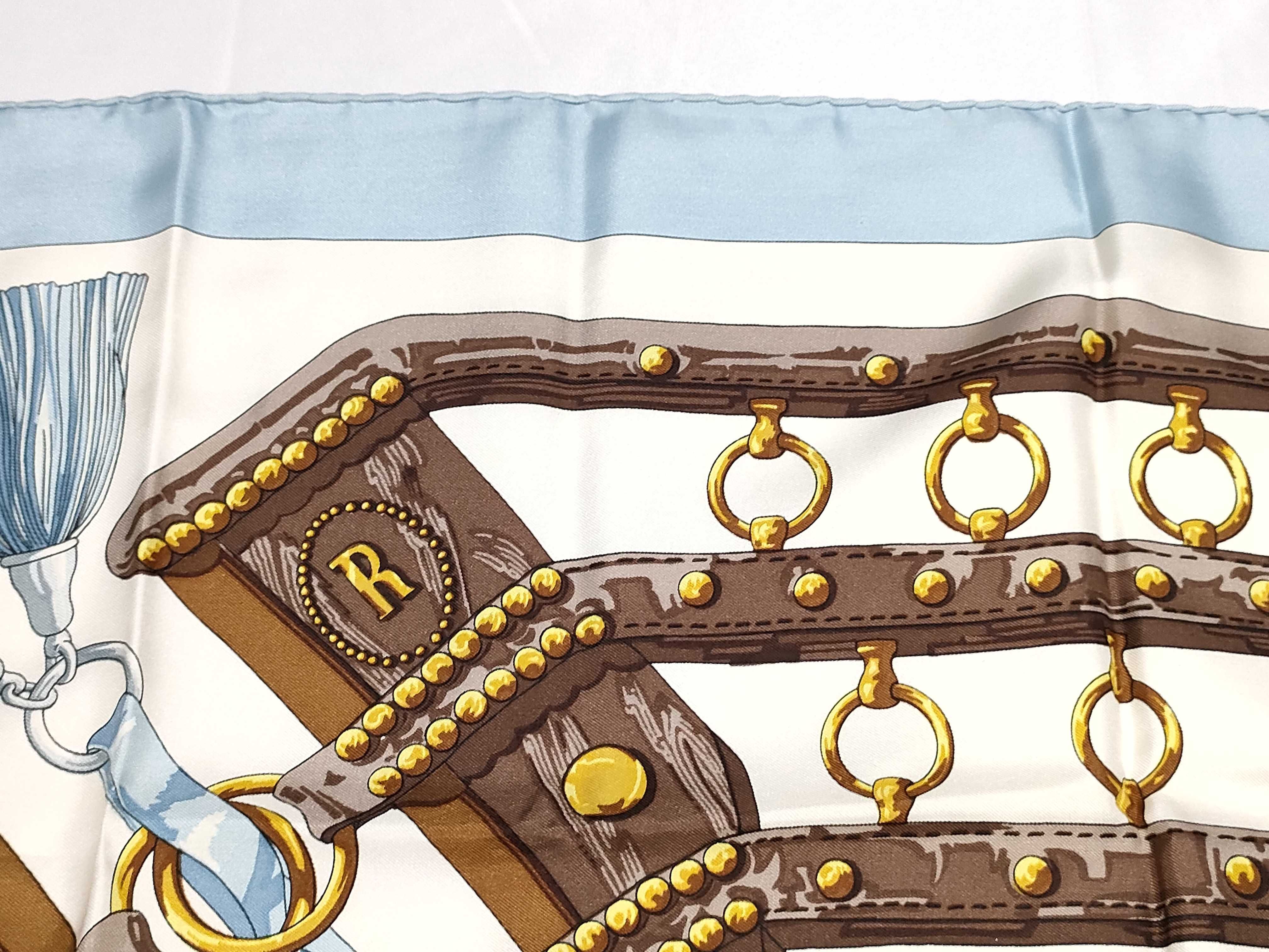 Hermes Aux Champs Silk Twill Scarf
