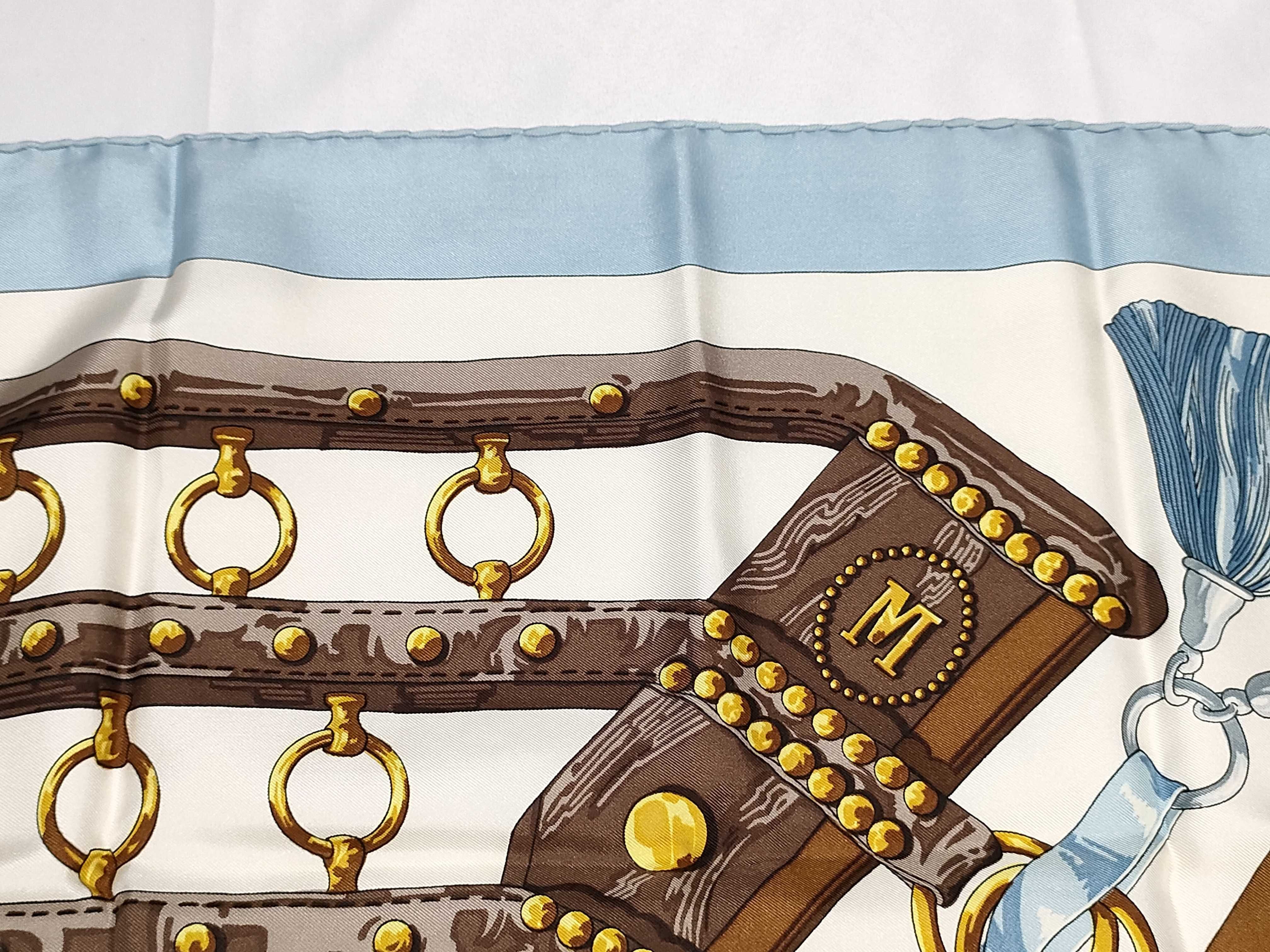 Hermes Aux Champs Silk Twill Scarf