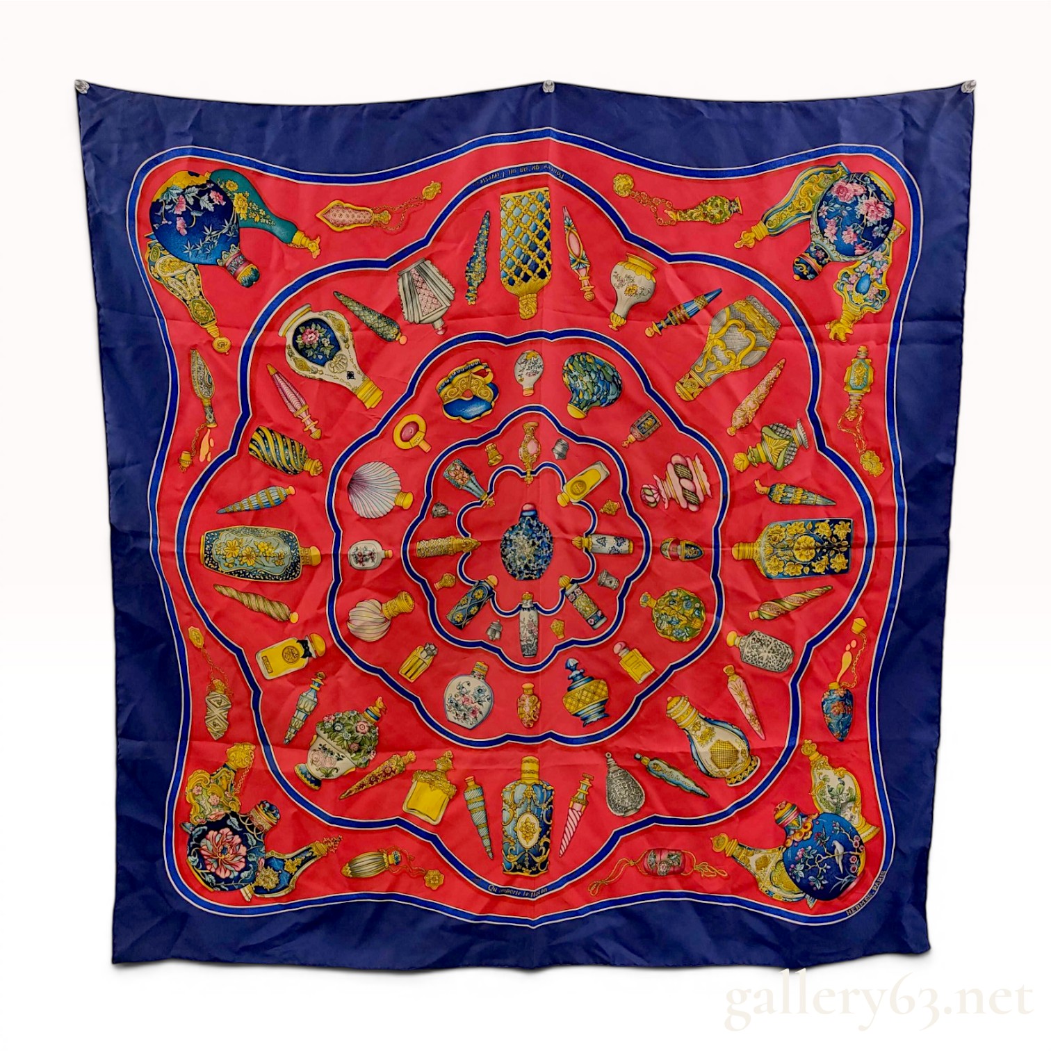 Hermes Silk Twill Scarf in Qu'importe le flacon Pattern