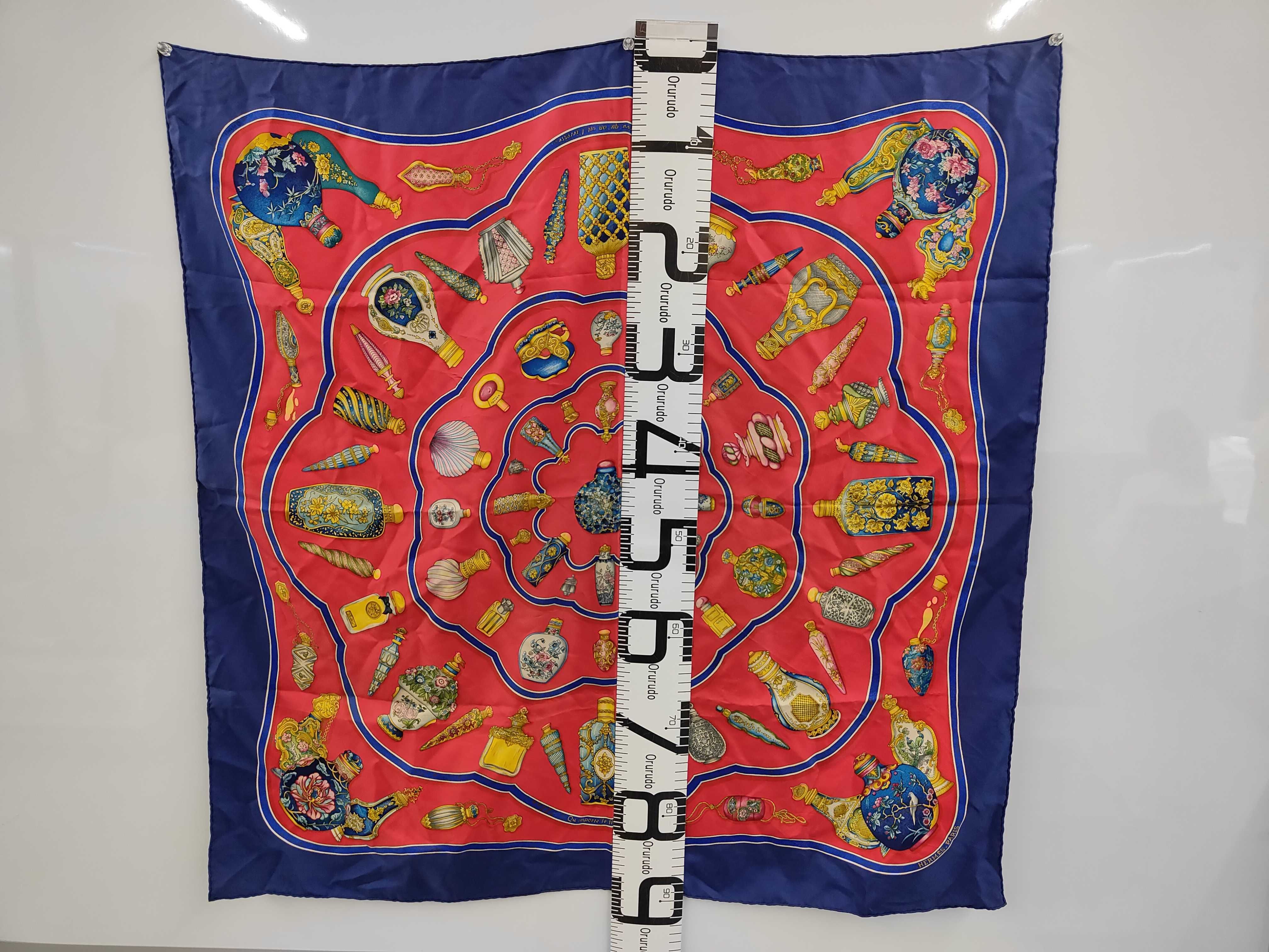 Hermes Silk Twill Scarf in Qu'importe le flacon Pattern