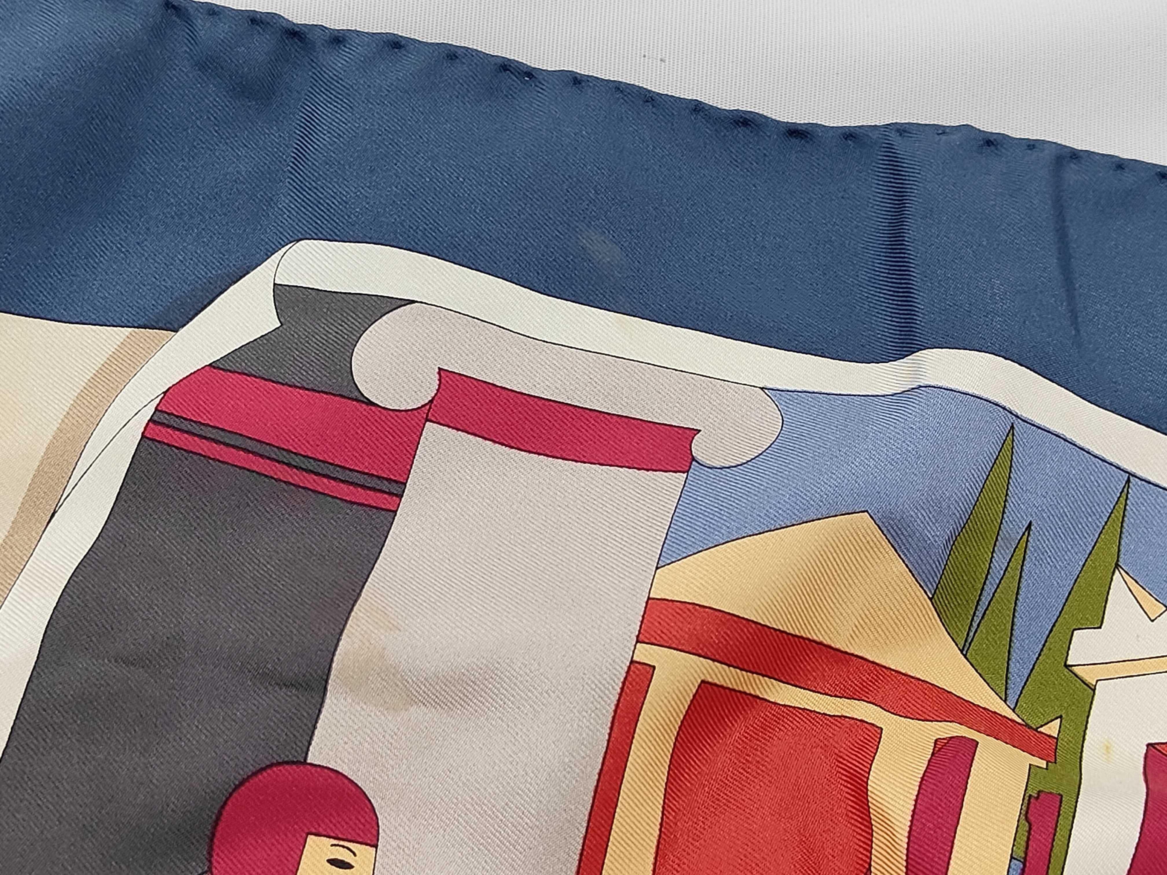 Salvatore Ferragamo Silk Scarf with Archival Shoe Design Motif