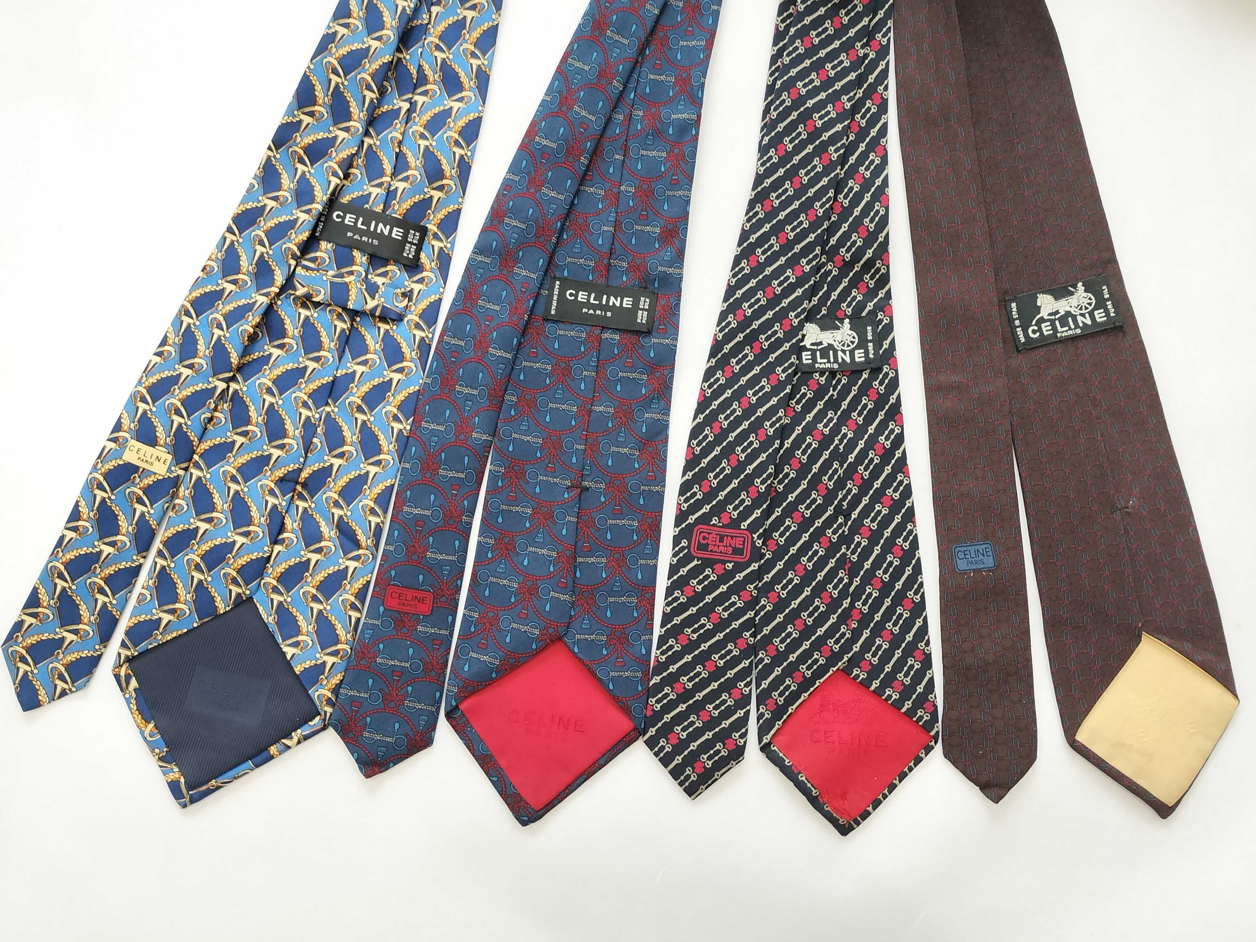 A Lot of Four Celine Paris Silk Neckties