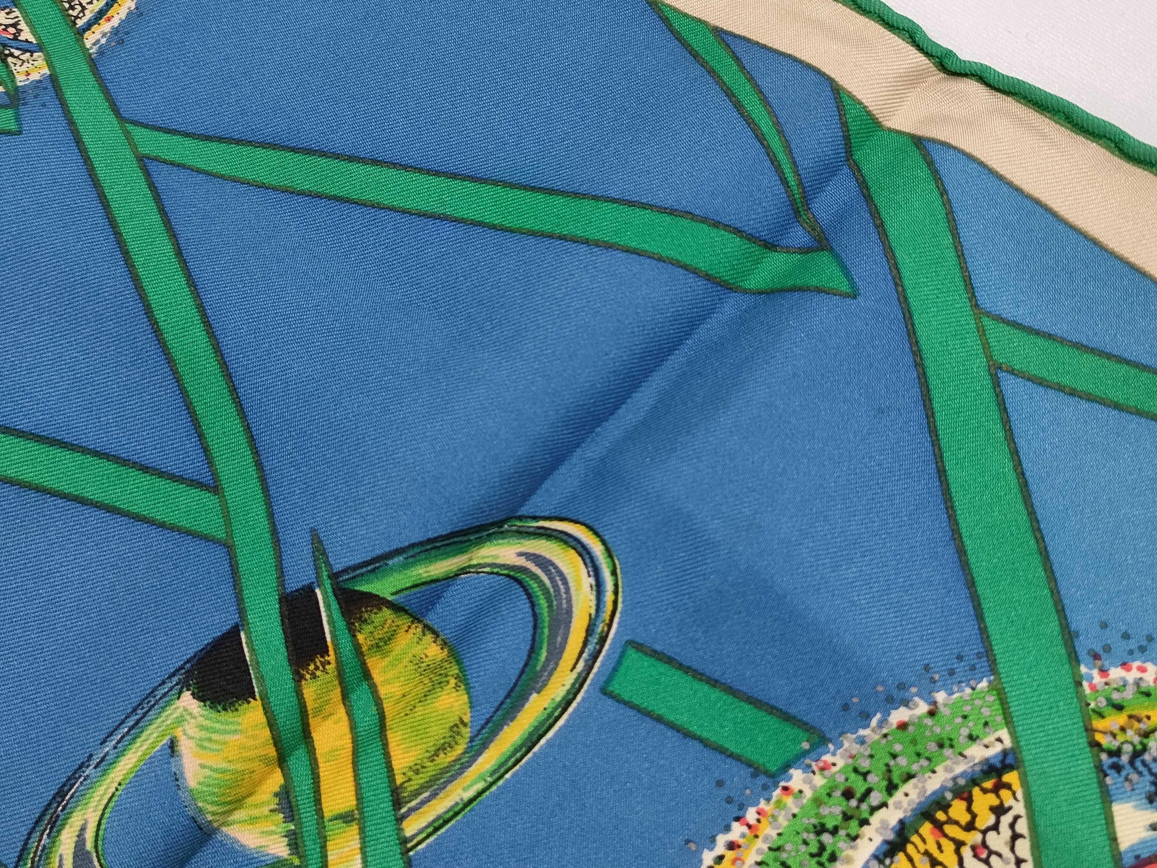 Hermes Les Feux de l'Espace 90cm Silk Carre Scarf