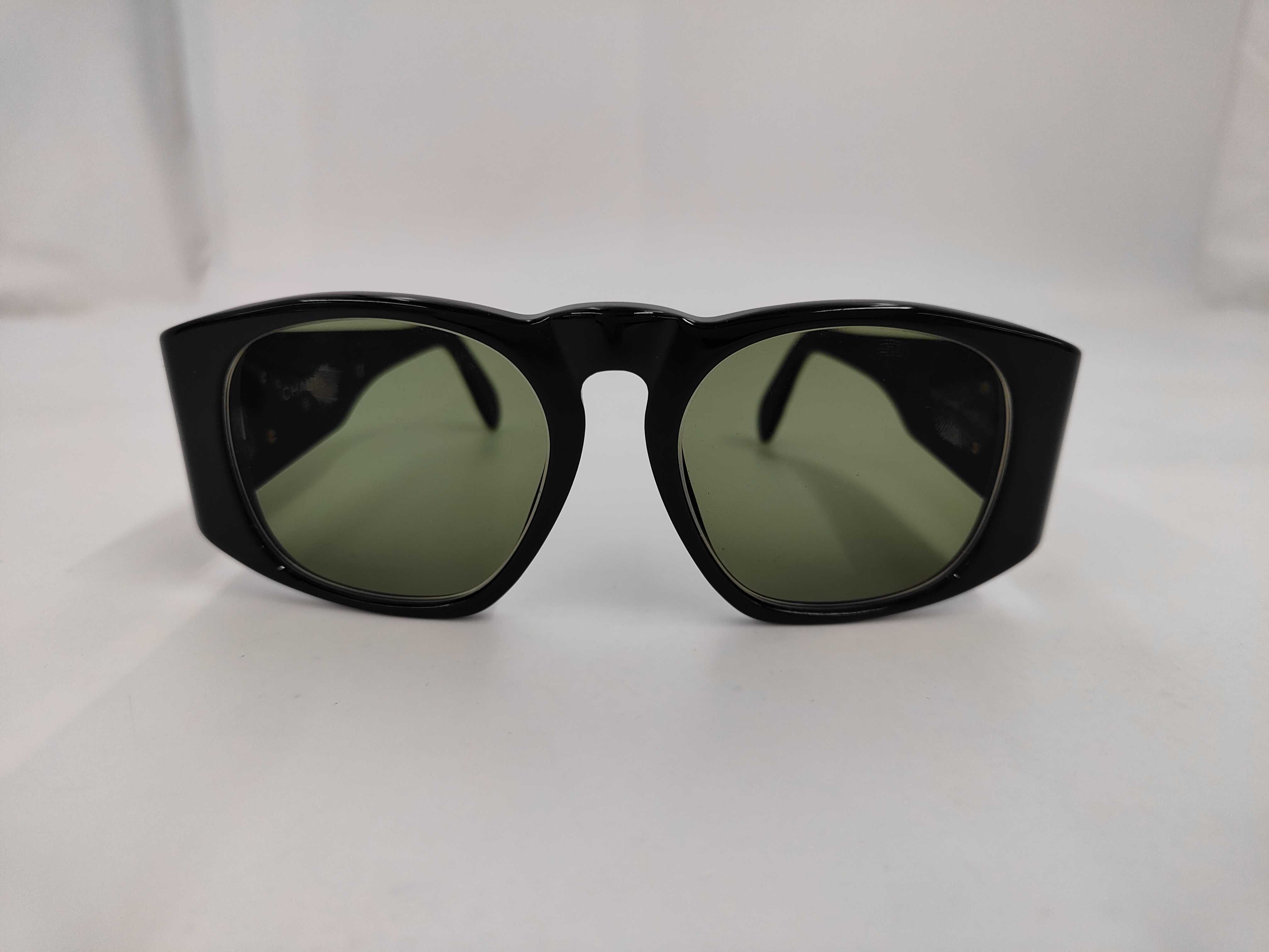 Chanel Vintage Quilted Black Acetate Sunglasses