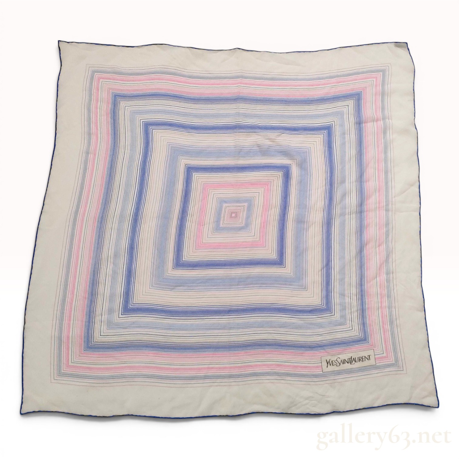 Yves Saint Laurent Geometric Pattern Silk Scarf