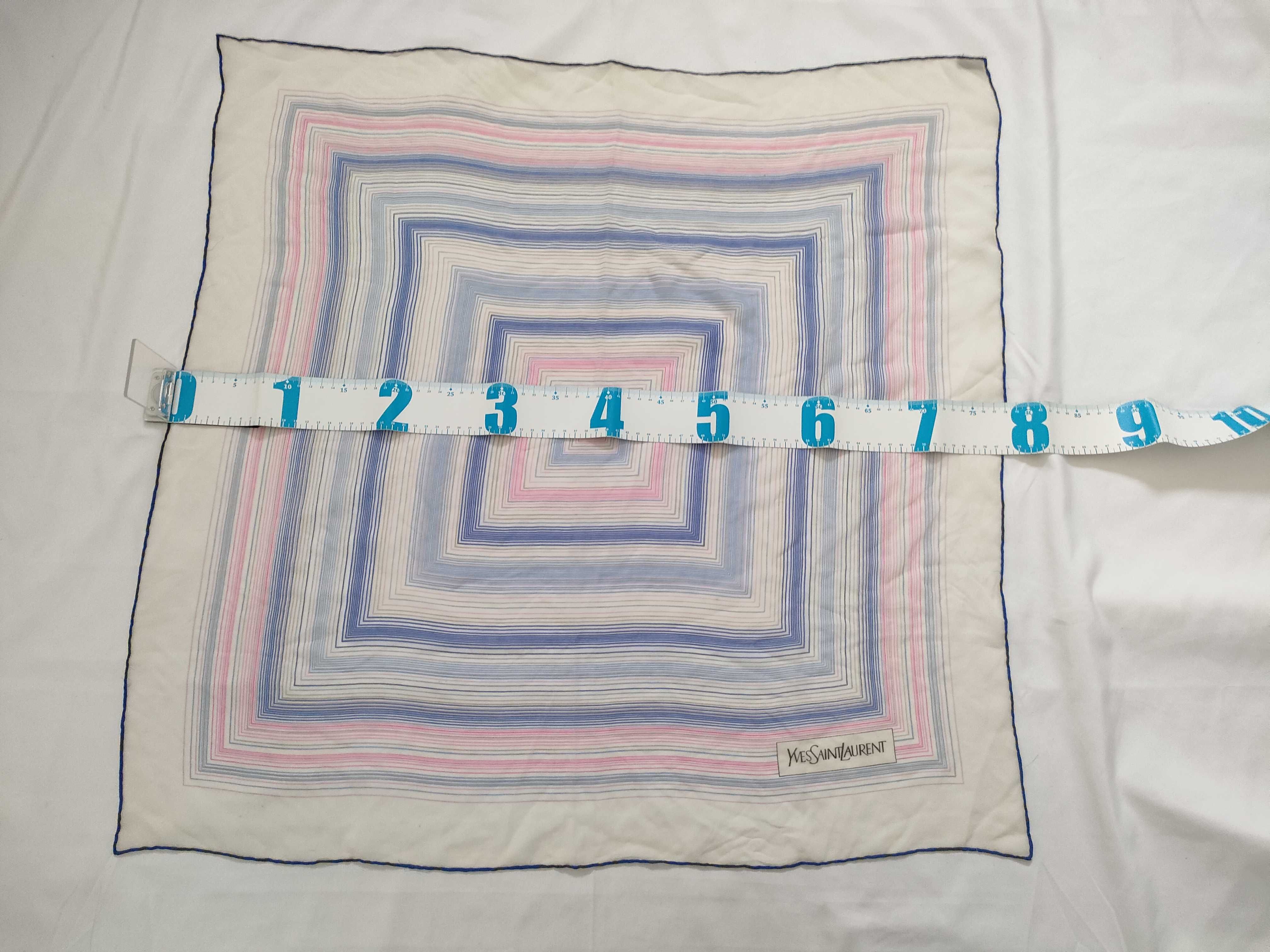 Yves Saint Laurent Geometric Pattern Silk Scarf