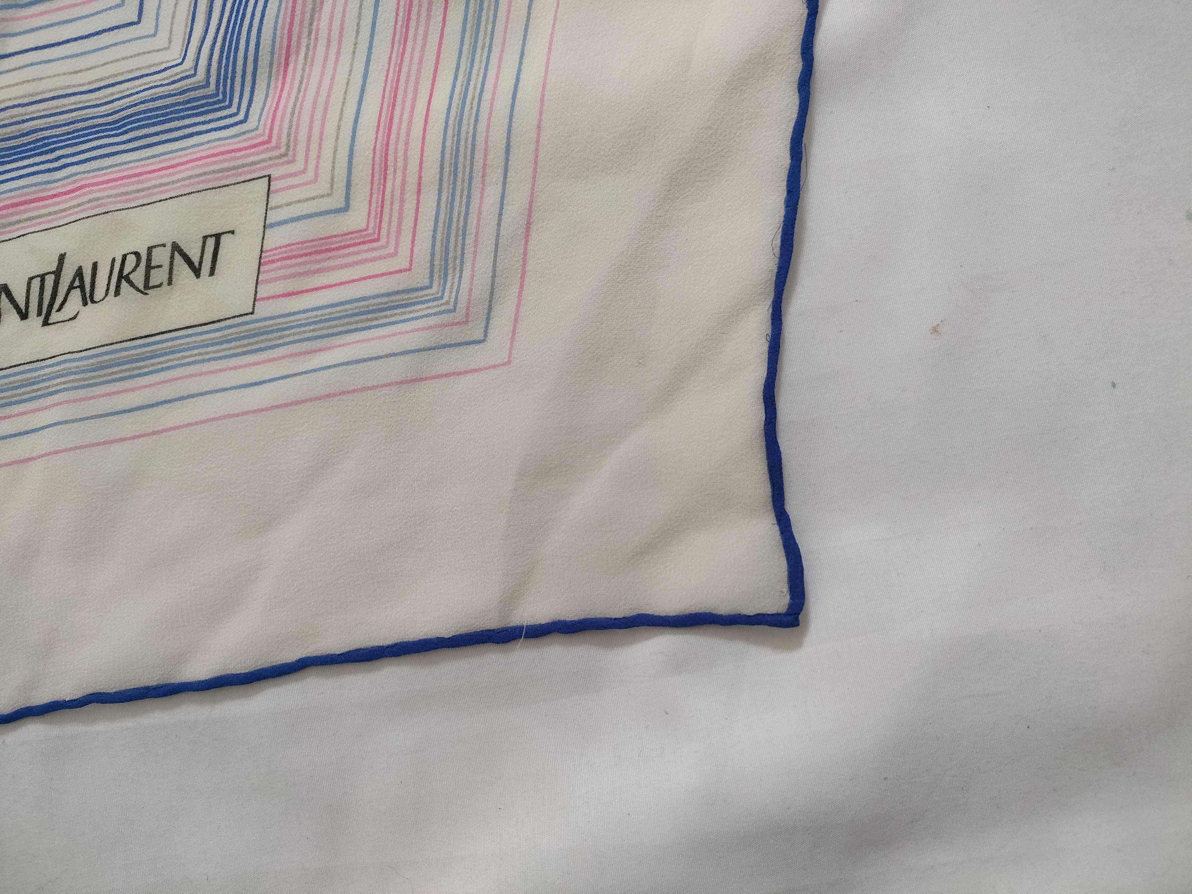 Yves Saint Laurent Geometric Pattern Silk Scarf