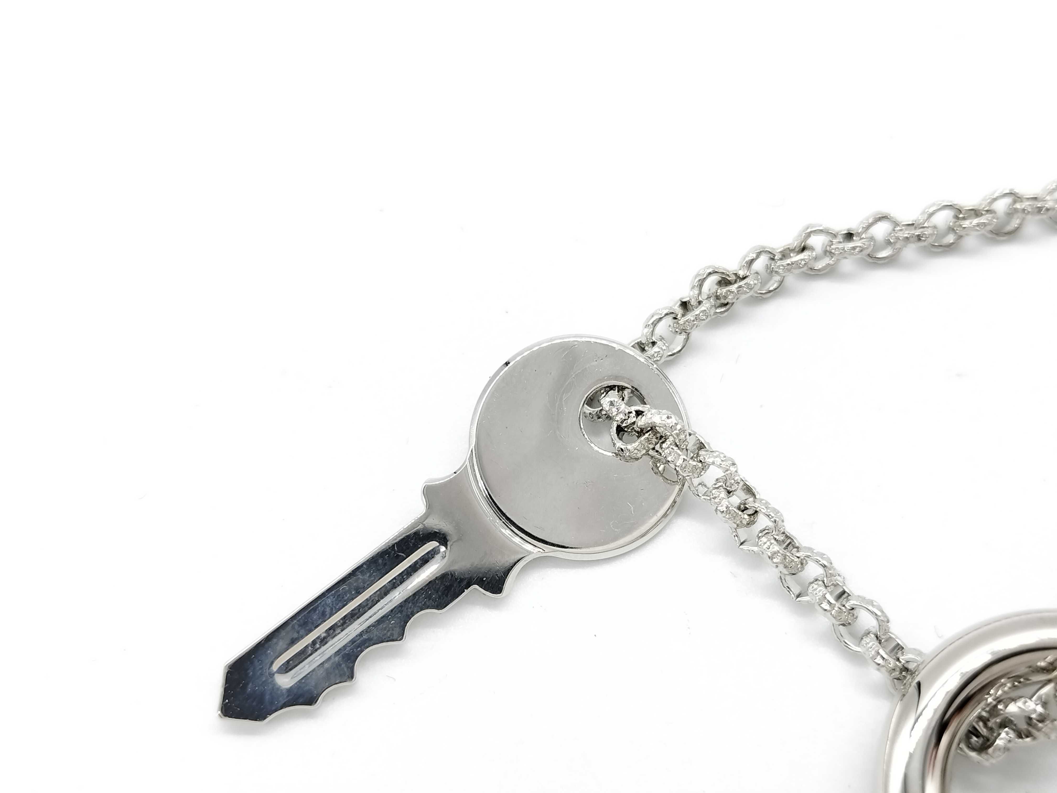 Gucci Padlock and Key Pendant Necklace Sterling Silver