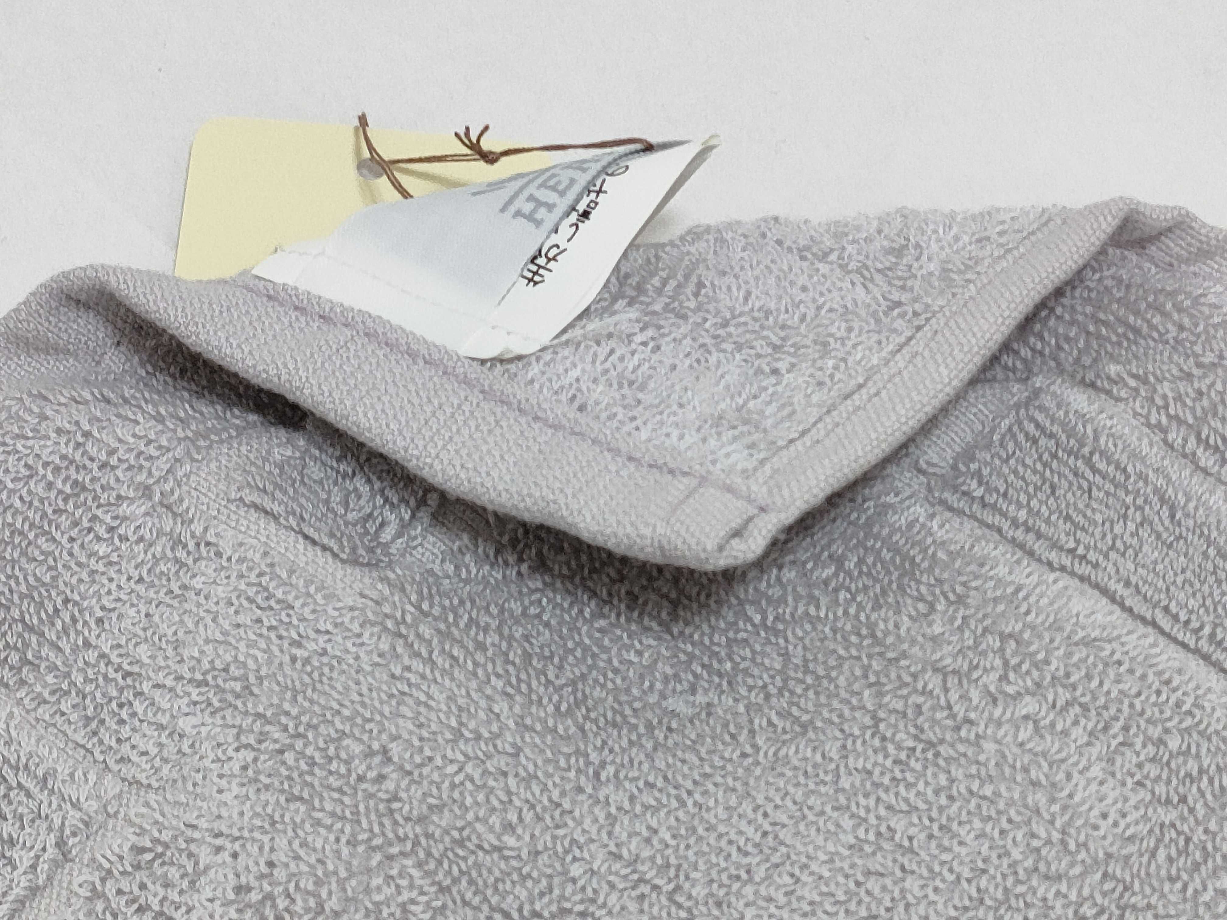 Hermes Rocking Horse Motif Gray Cotton and Modal Baby Towel New with Original Box