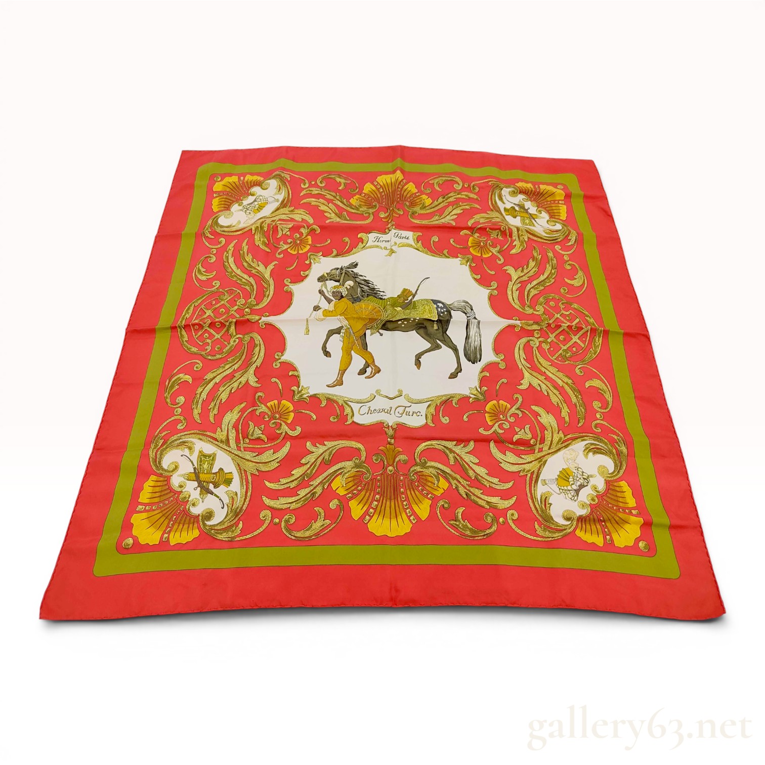 Hermes Cheval Turc Silk Scarf with Box