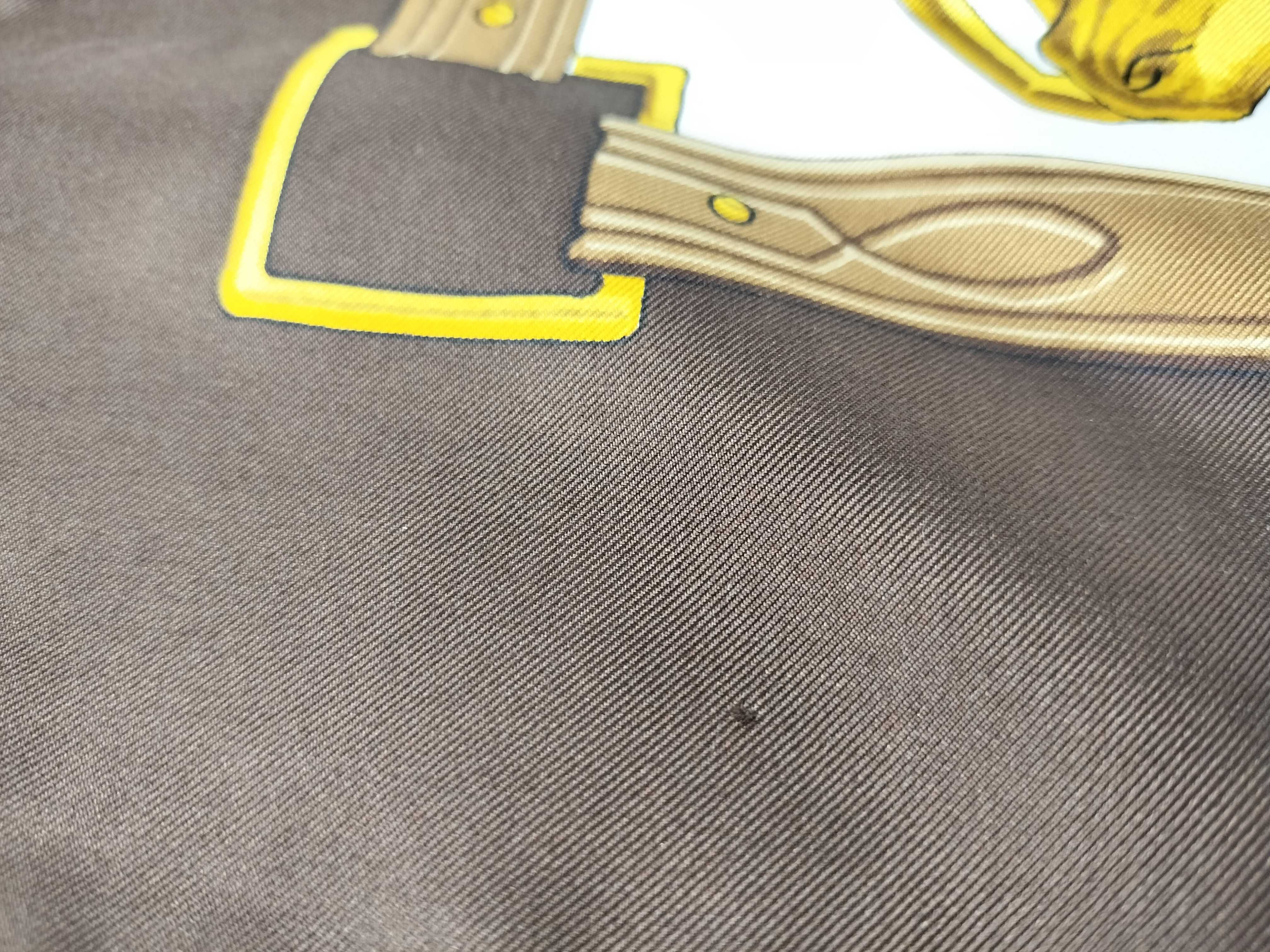 Celine Paris Equestrian Theme Silk Scarf with Horse and Bit Motif