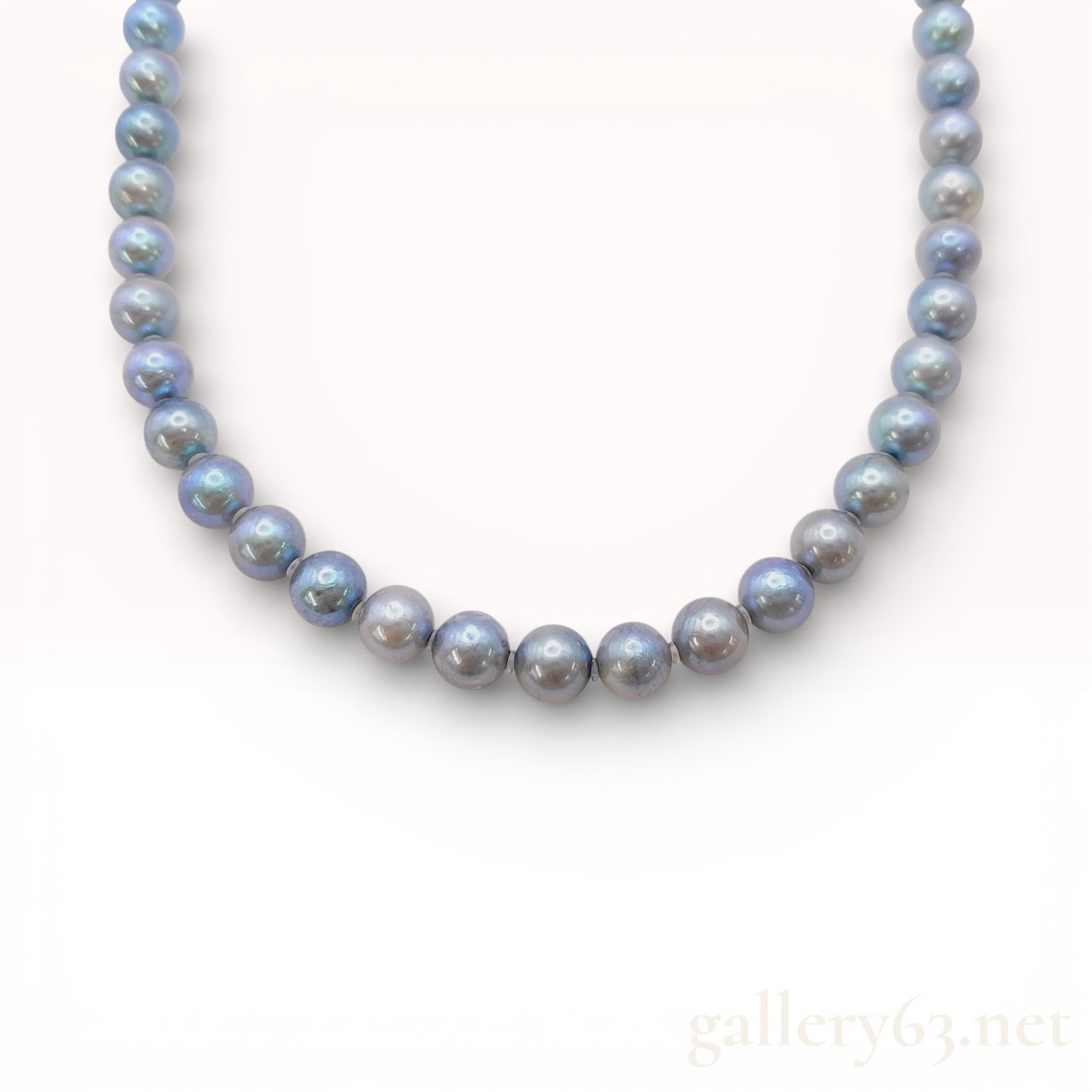Silver Peacock Cultured Pearl Hand-Knotted Necklace