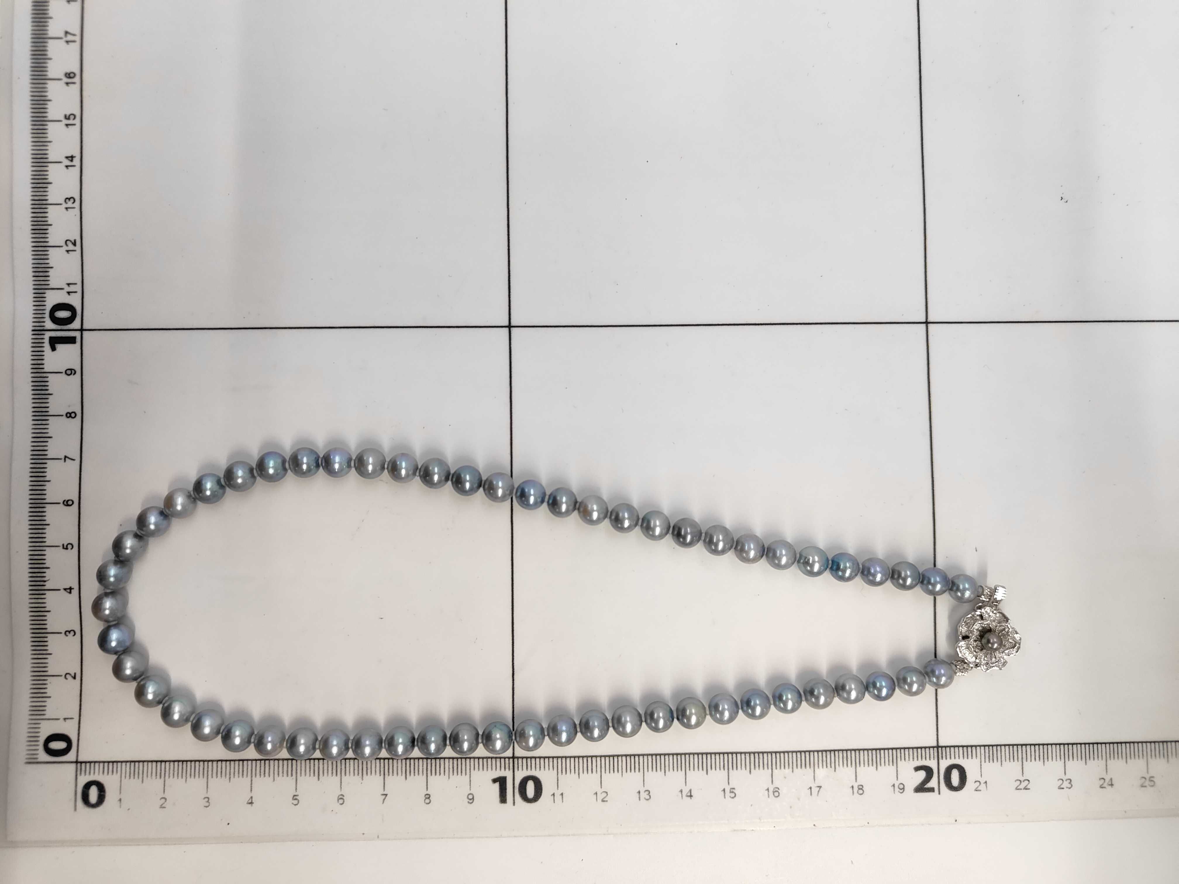 Silver Peacock Cultured Pearl Hand-Knotted Necklace
